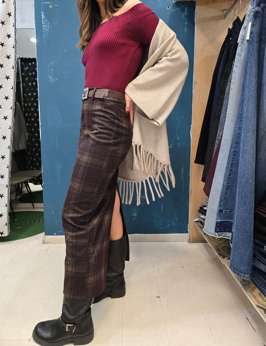 Maglia Costine Corta Scollo Barca Aderente