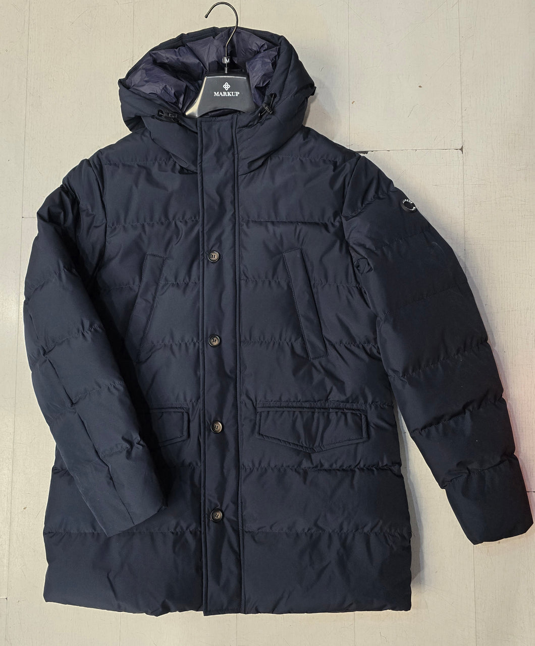 Parka Imbottitura Ecologica Antivento Blu