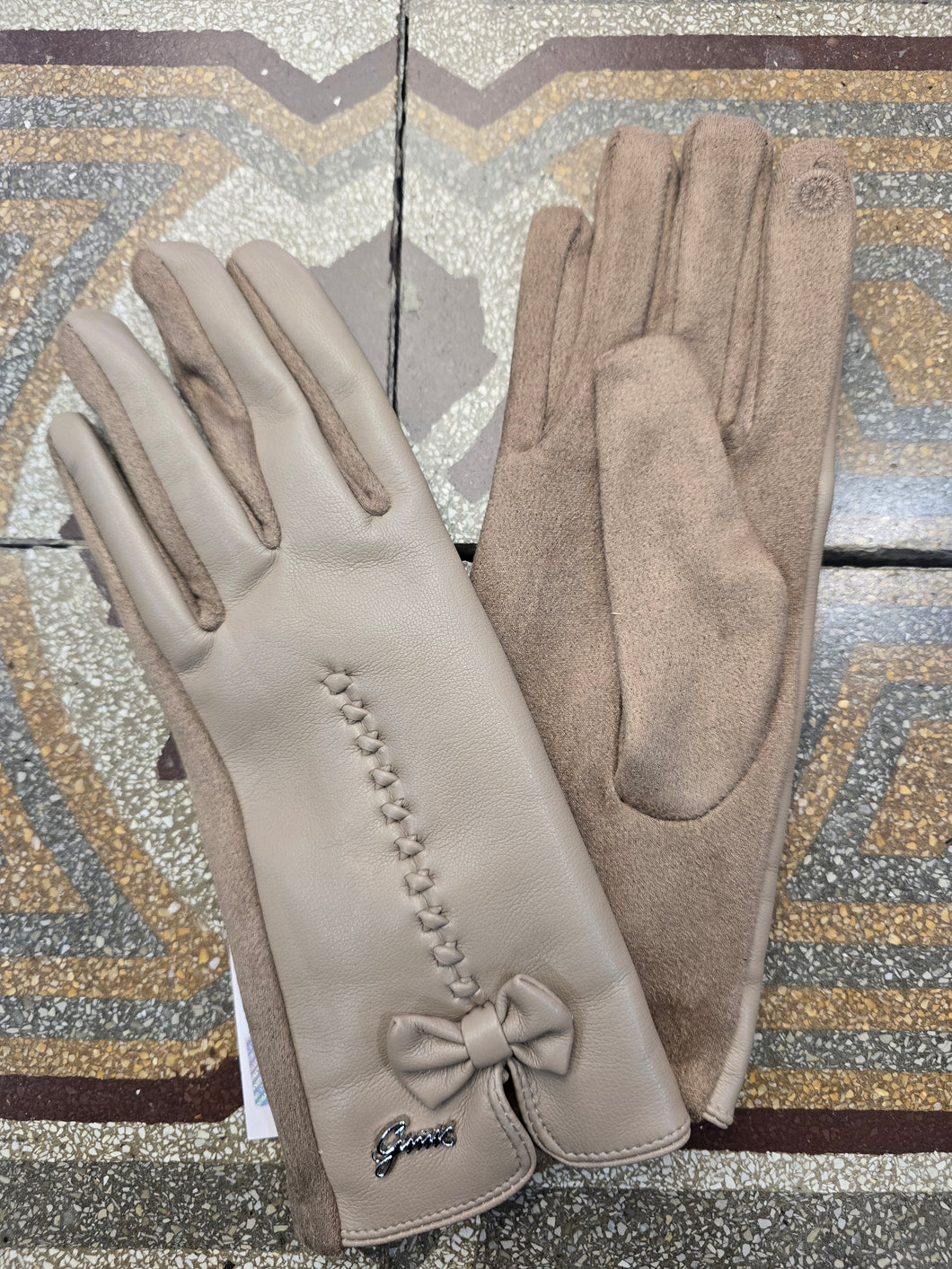 Guanti Ecopelle Stoffa Touch Screen