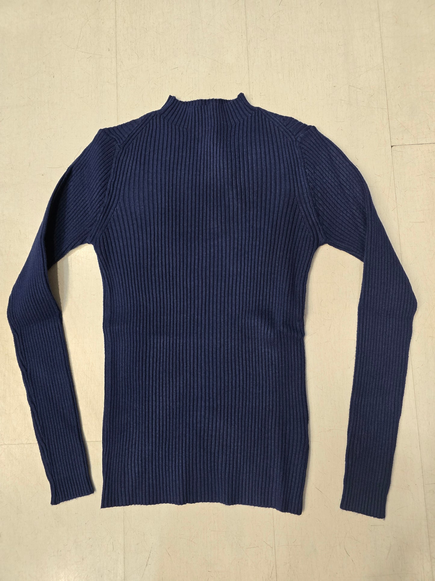 Maglia Costine Collo Lupetto Aderente