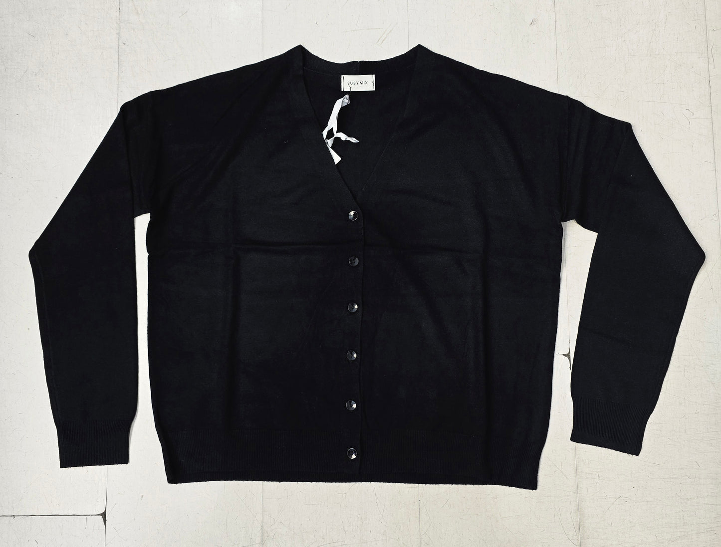 Cardigan Viscosa Mano Calda Abbottonato Scollo V