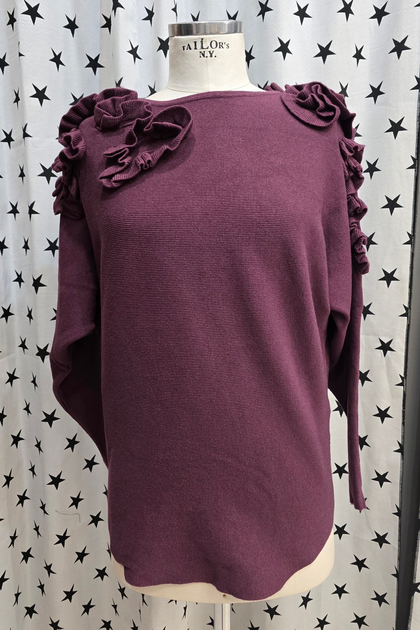 Maglia Kimono Rouches Spalle