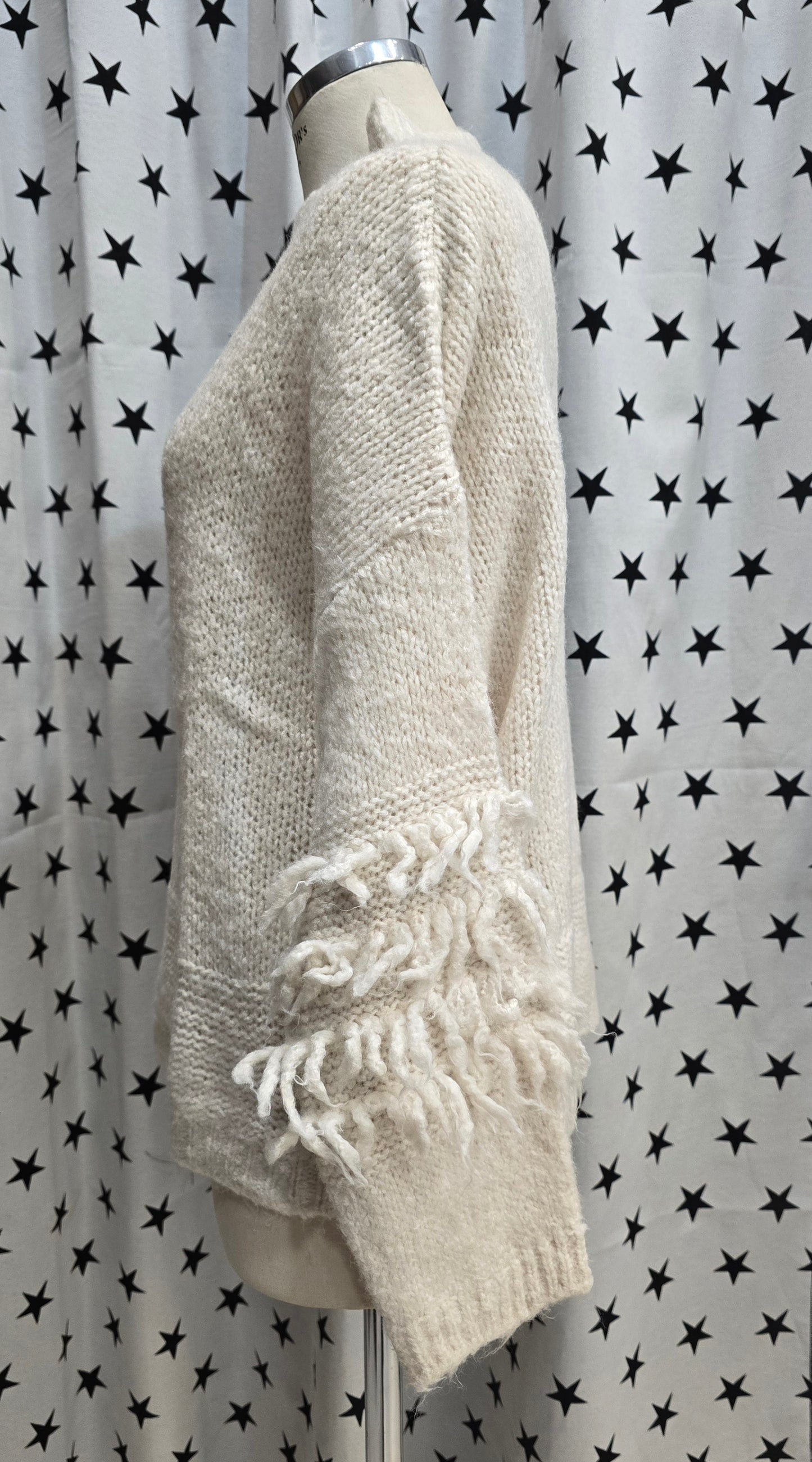 Maglia Calda Frange Maniche