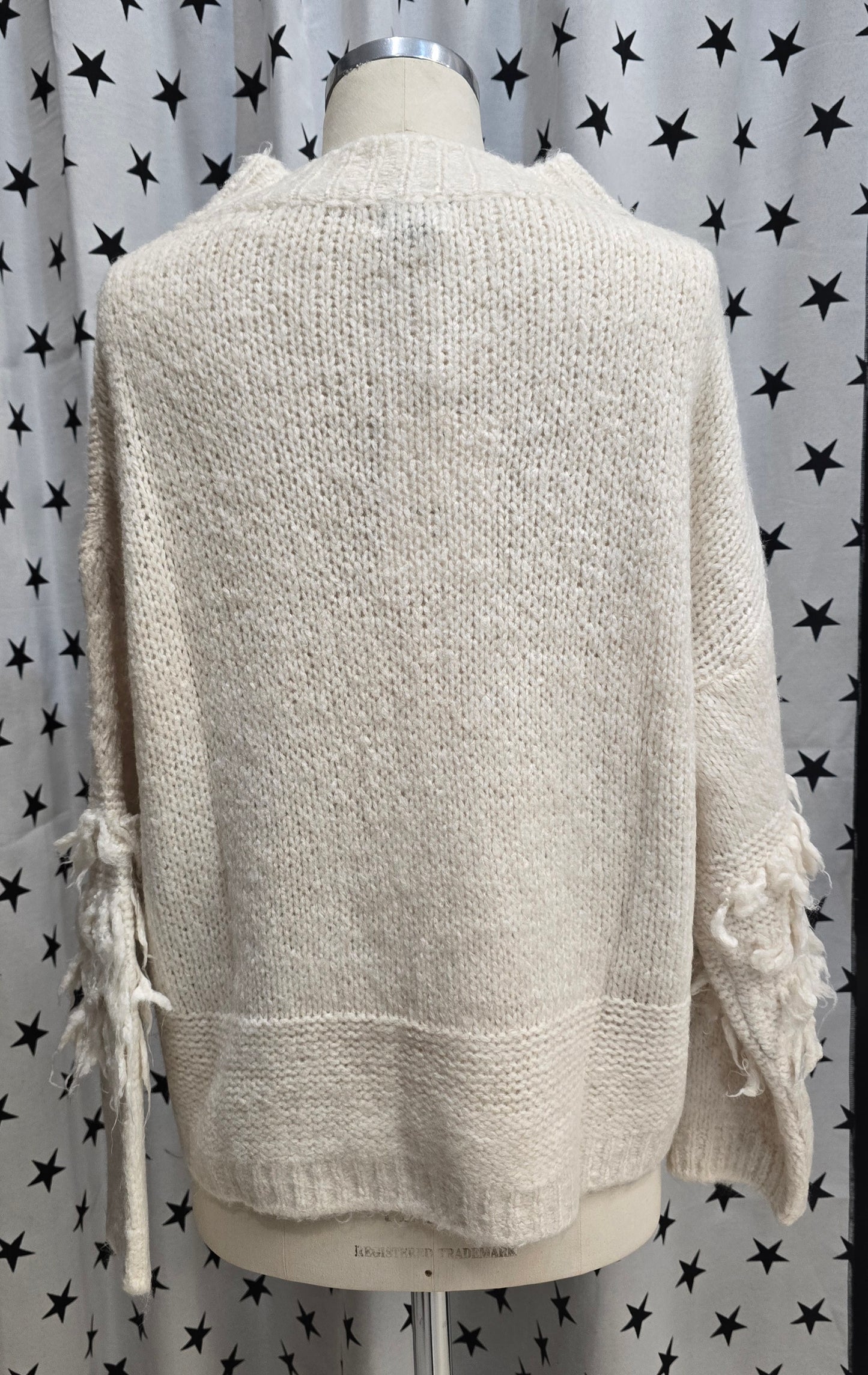 Maglia Calda Frange Maniche