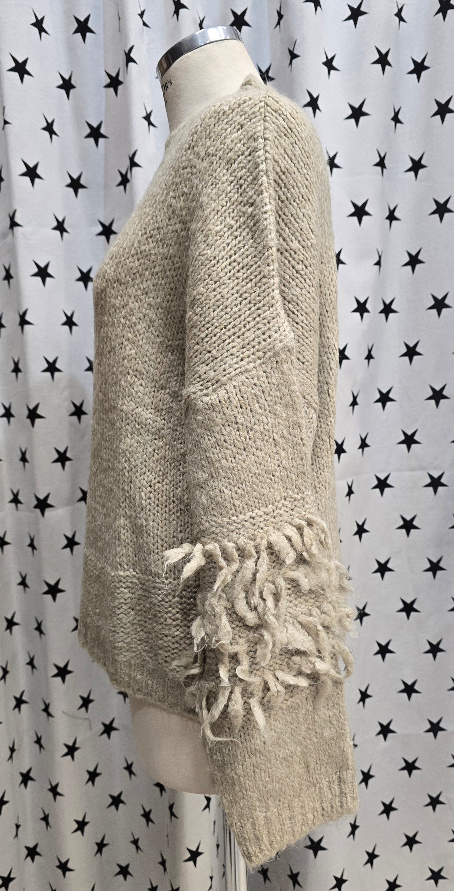 Maglia Calda Frange Maniche