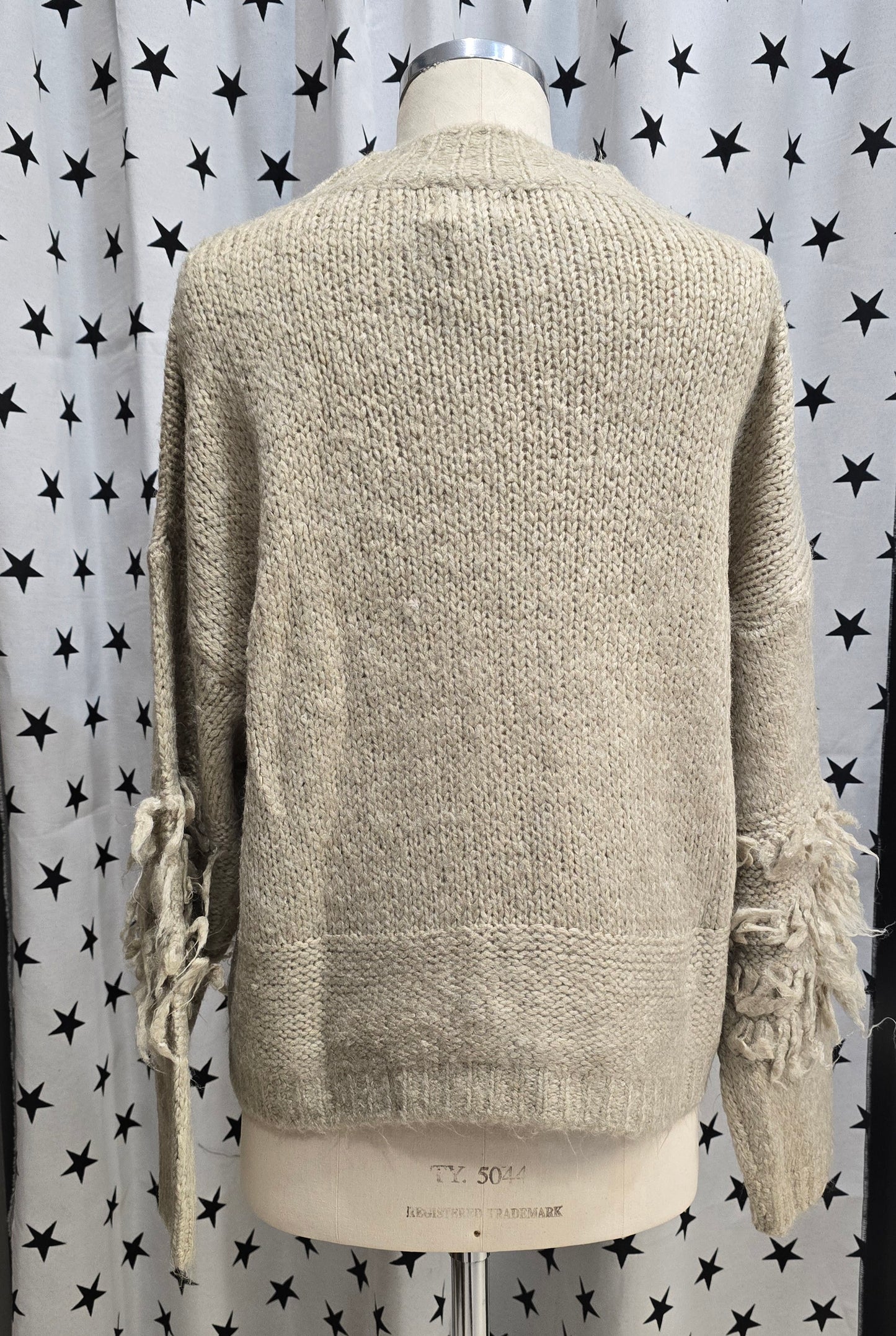 Maglia Calda Frange Maniche