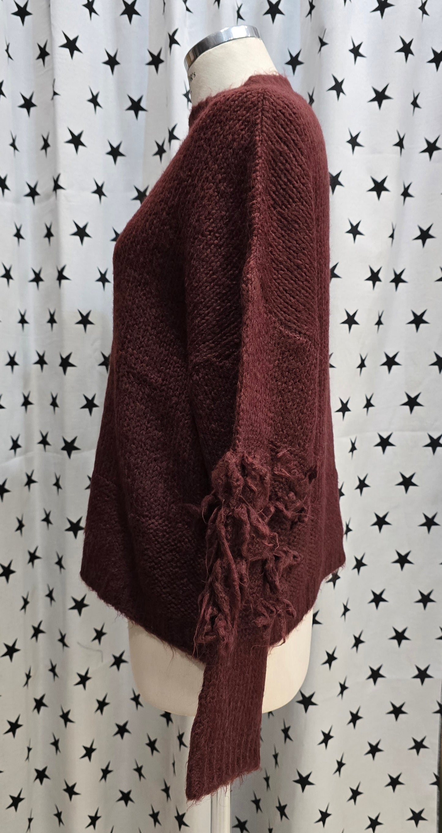 Maglia Calda Frange Maniche