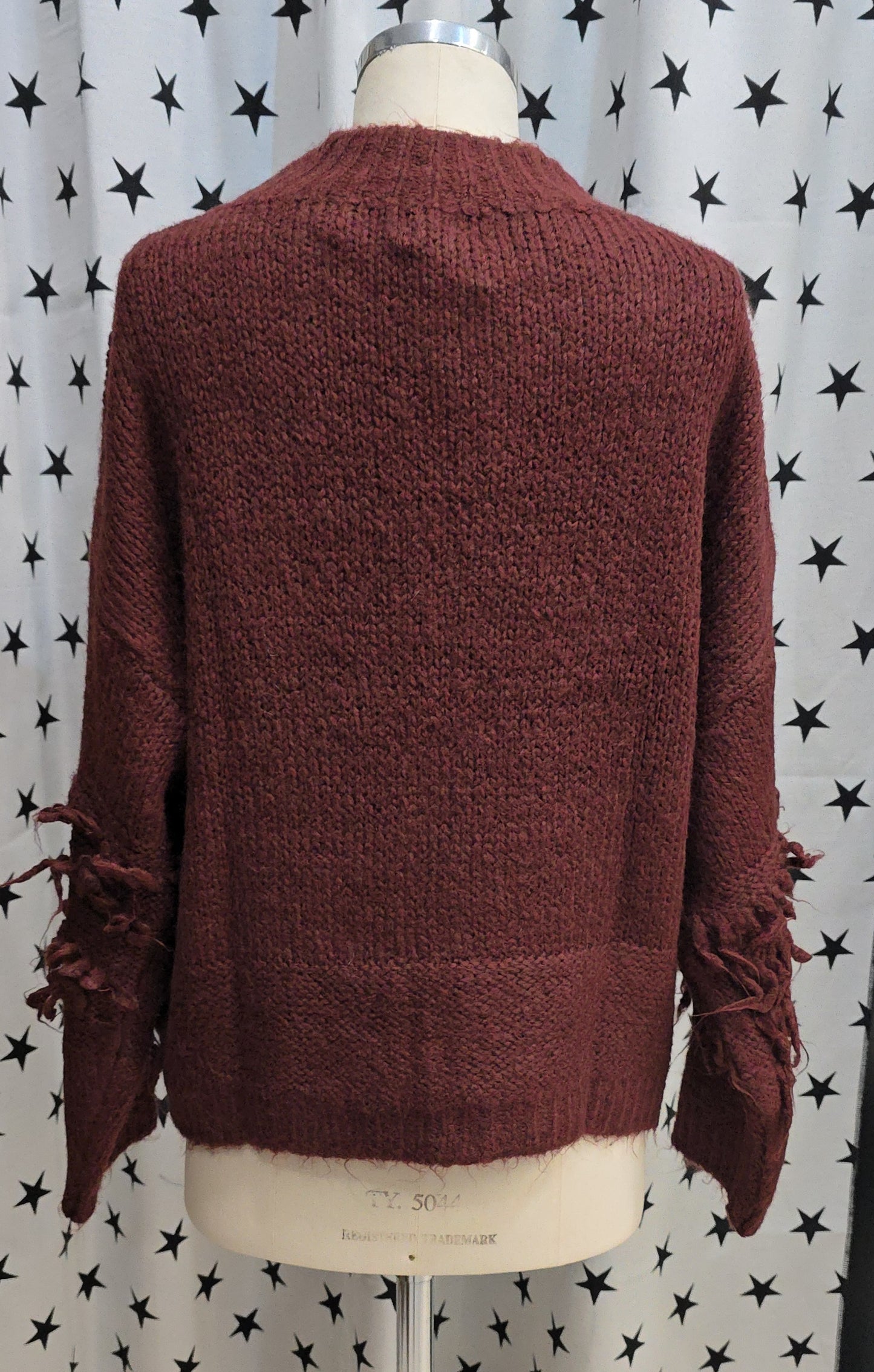 Maglia Calda Frange Maniche