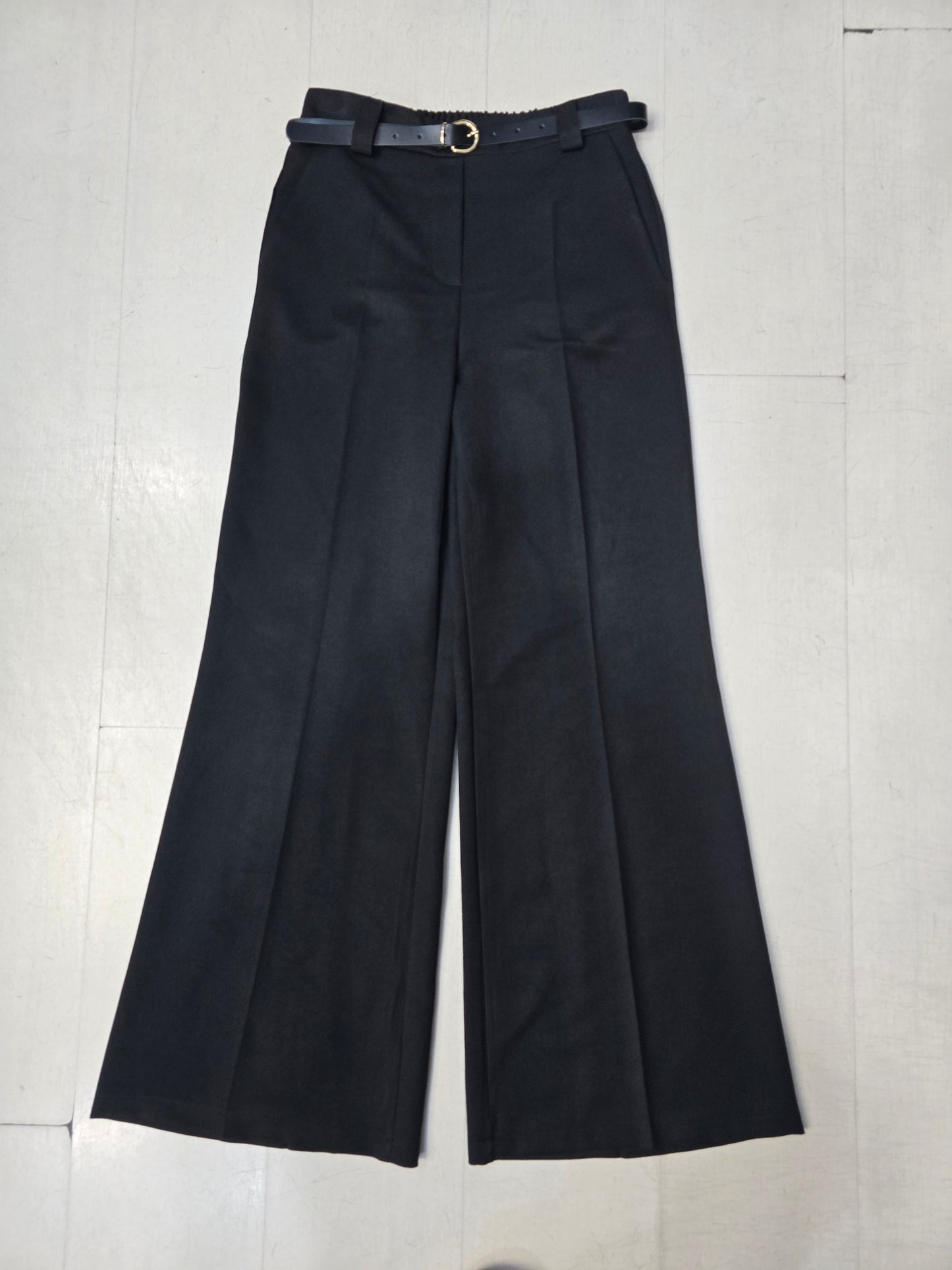 Pantalone Gamba Larga Cinturino Elastico