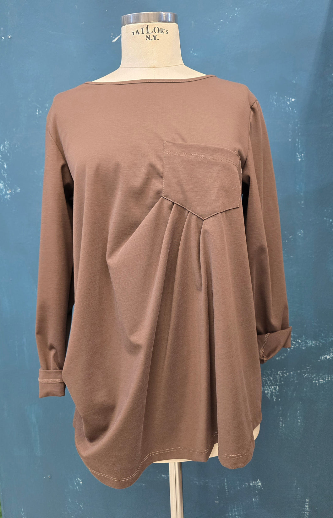 Maglia Drappeggiata con Taschino