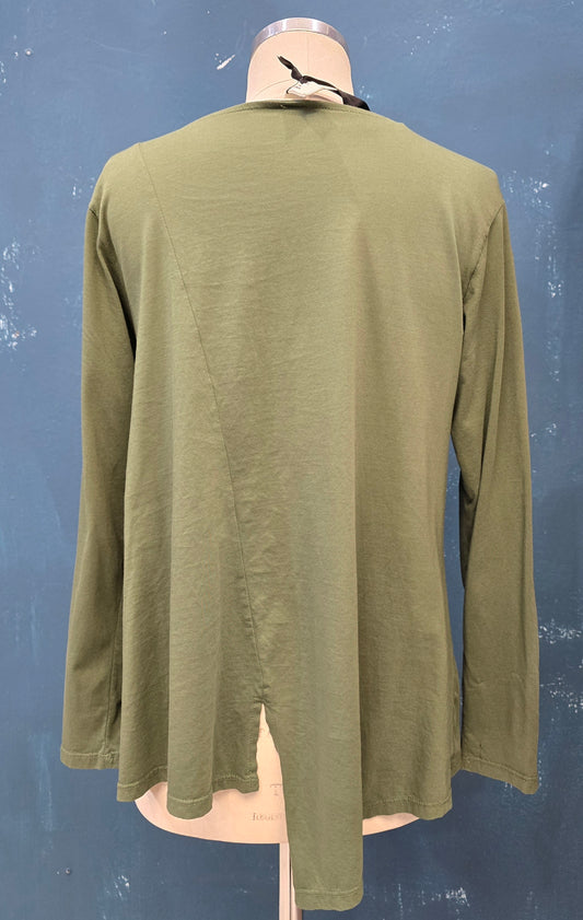 Maglia Cotone Svasata Orlo Asimmetrico