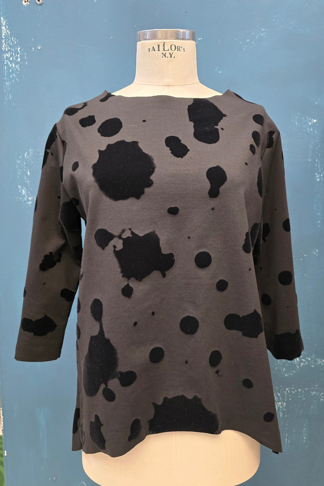 Maglia Svasata Velluto Effetto Animale