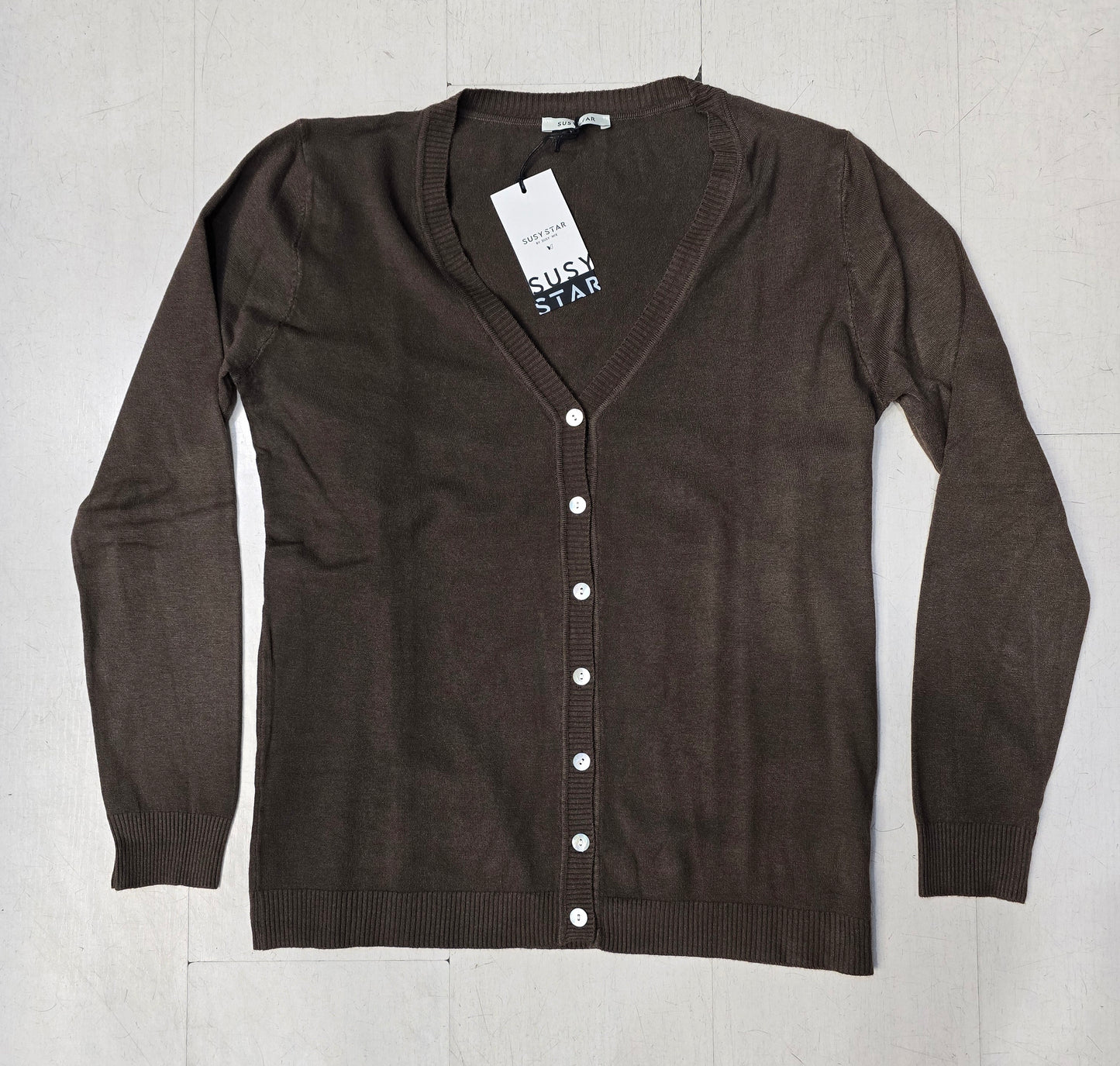 Cardigan Curvy Viscosa Abbottonato Taglia Unica