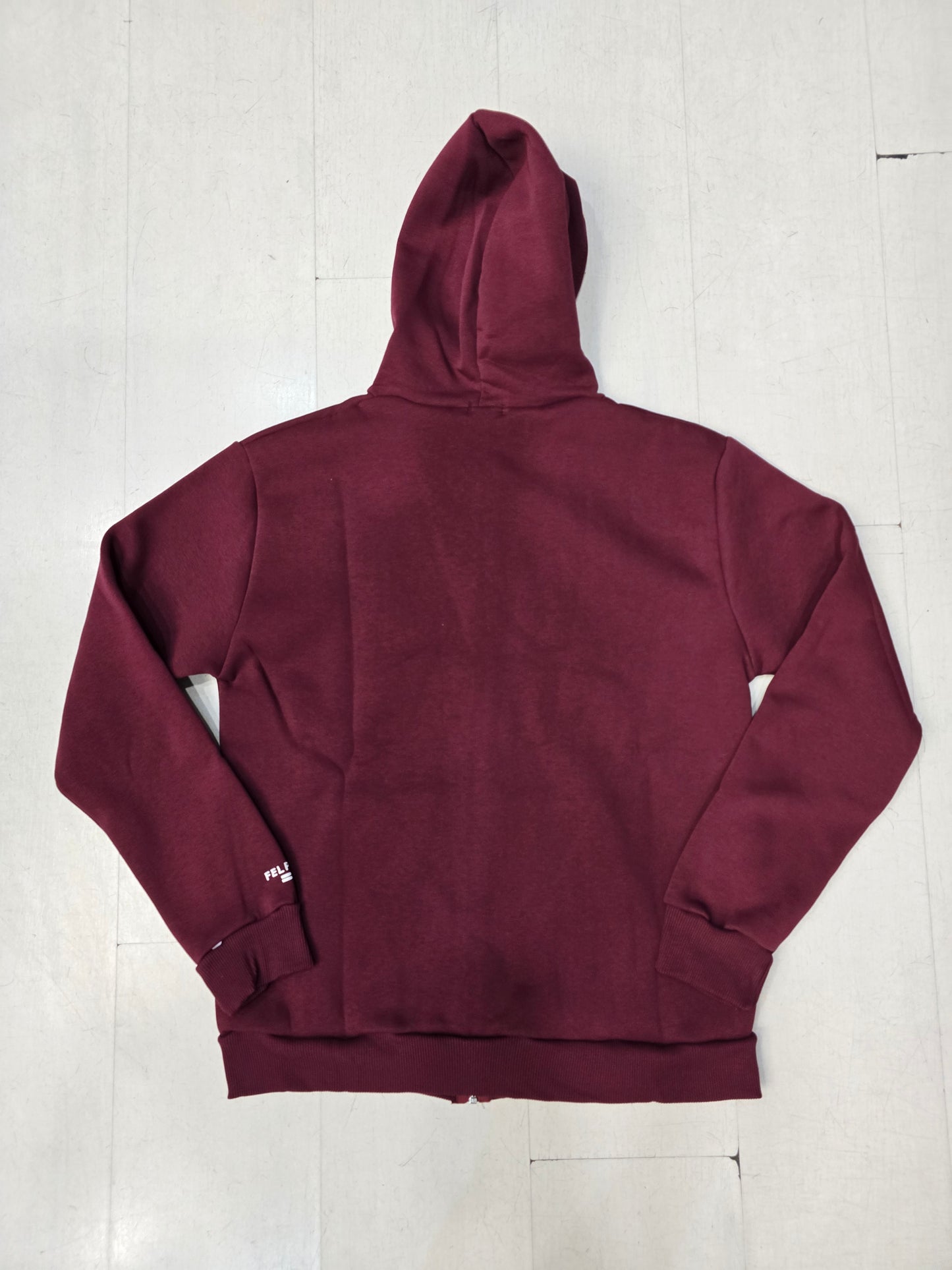 Felpa Cotone Felpato Cappuccio Tascone Zip Verde