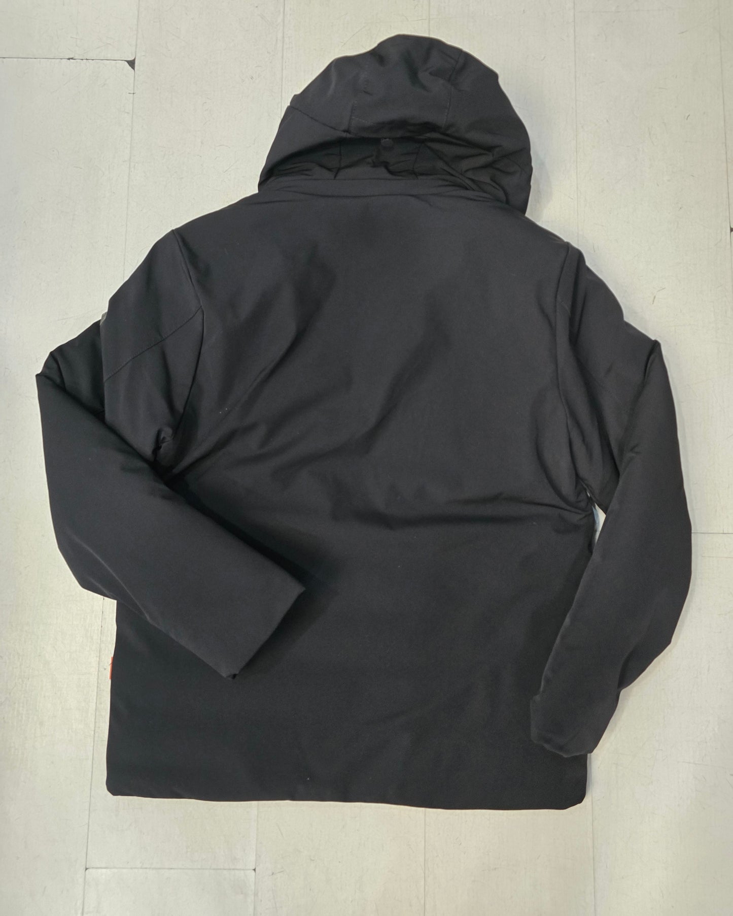 Giubbotto imbottito tessuto tecnico con cappuccio