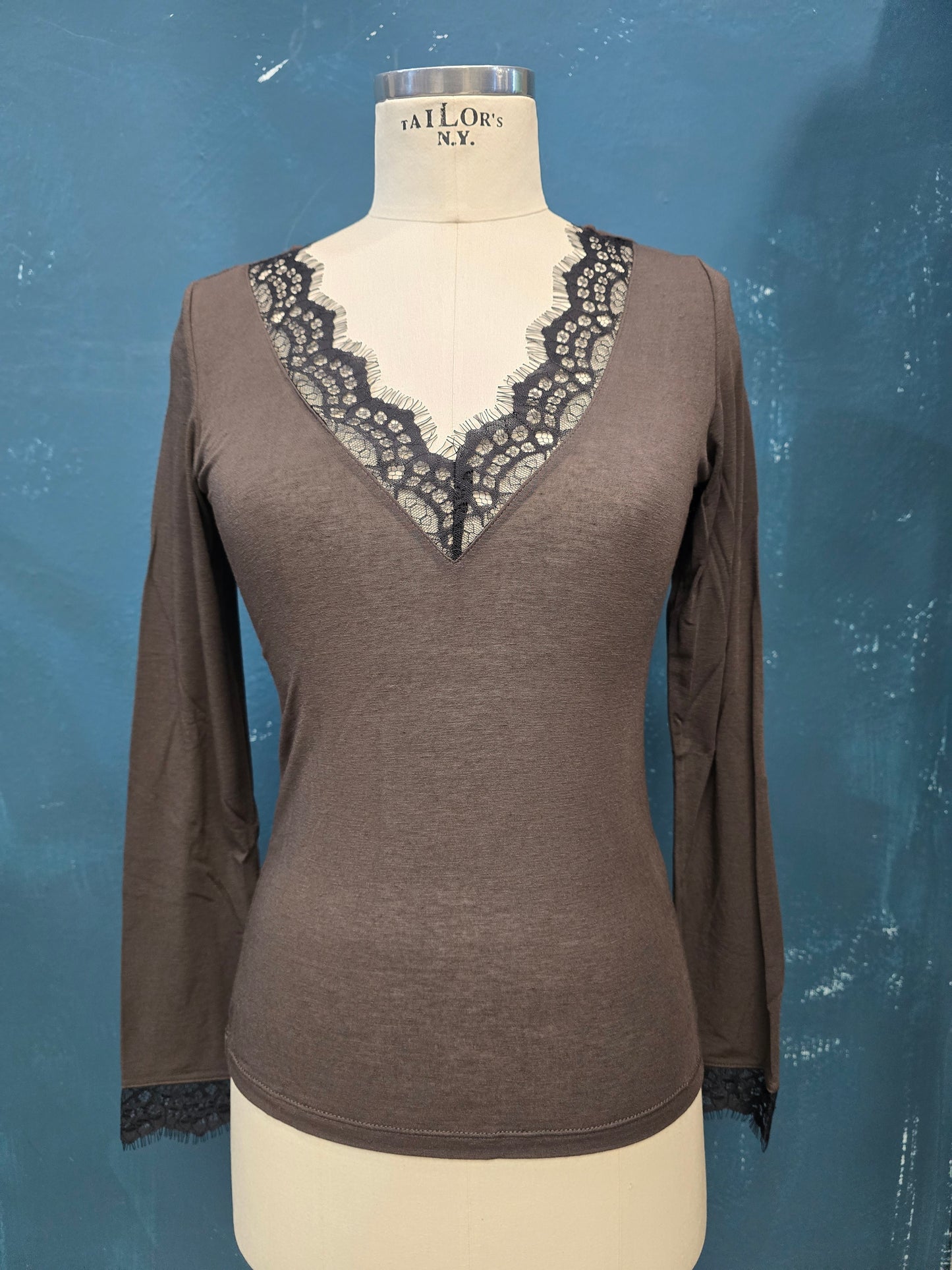 Maglia ultra light inserto pizzo