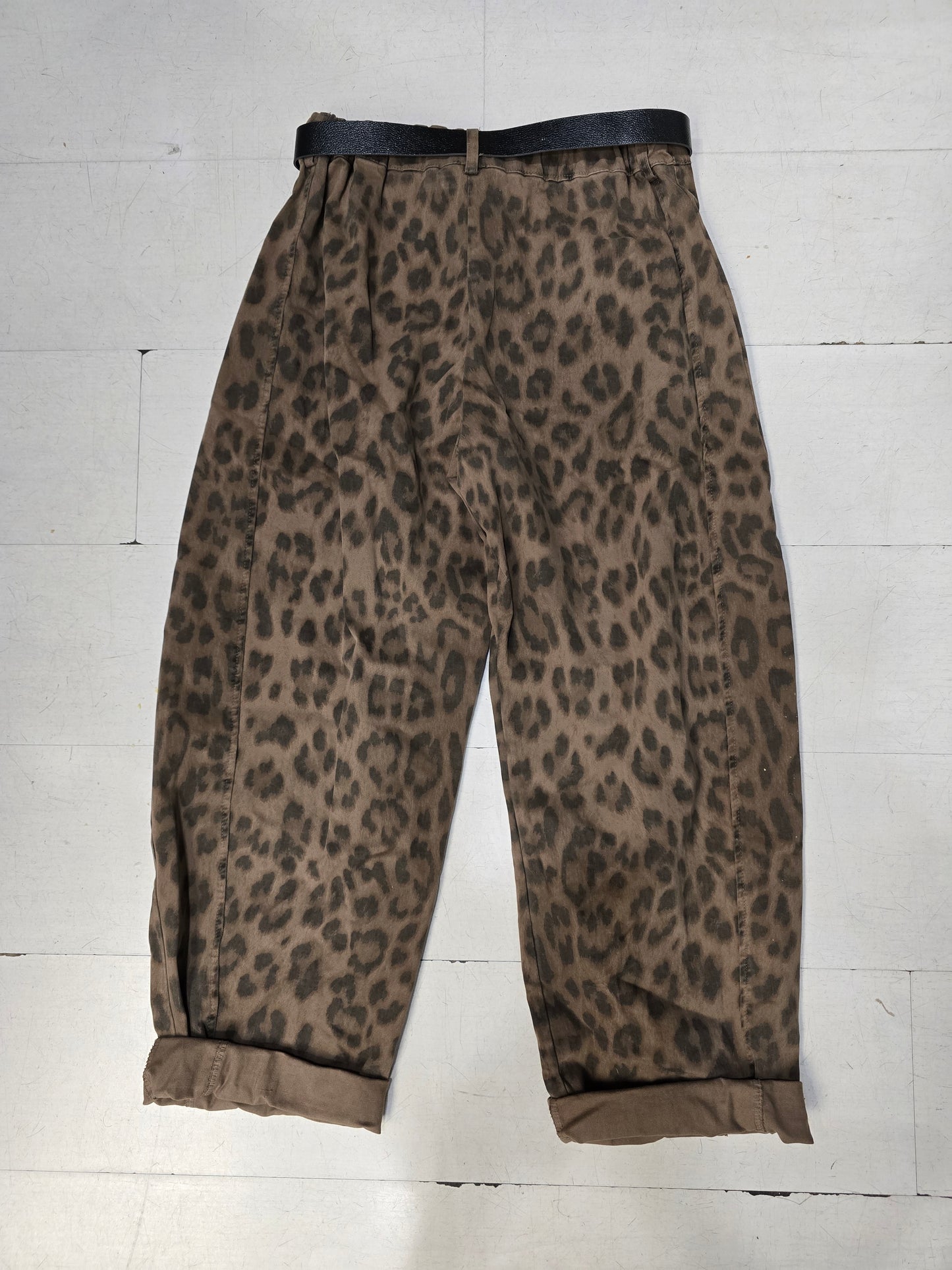 Pantalone Animalier Ovetto Elastico Cinturino