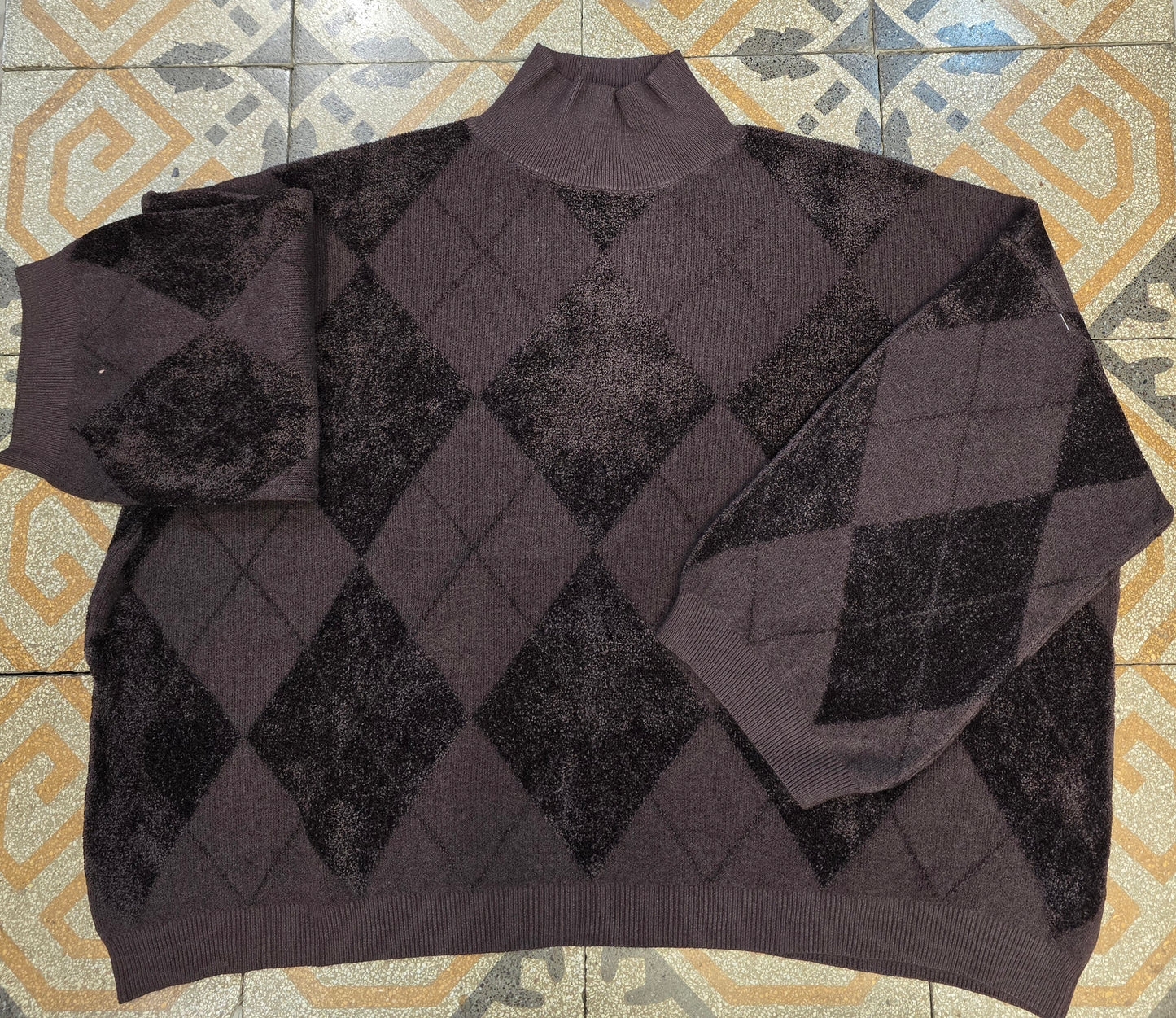 Maglia Donna Dolcevita Rombi Ciniglia