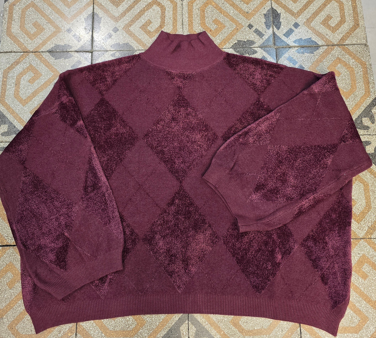 Maglia Donna Dolcevita Rombi Ciniglia