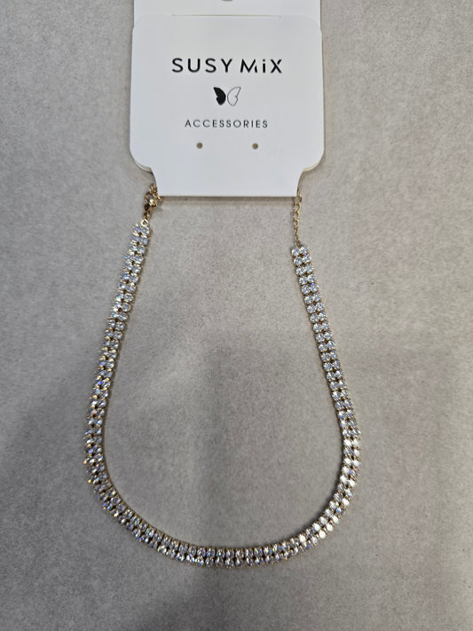 Collana Girocollo Strass