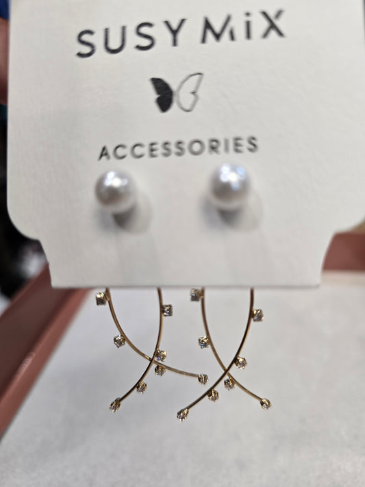 Orecchini Perle e Strass