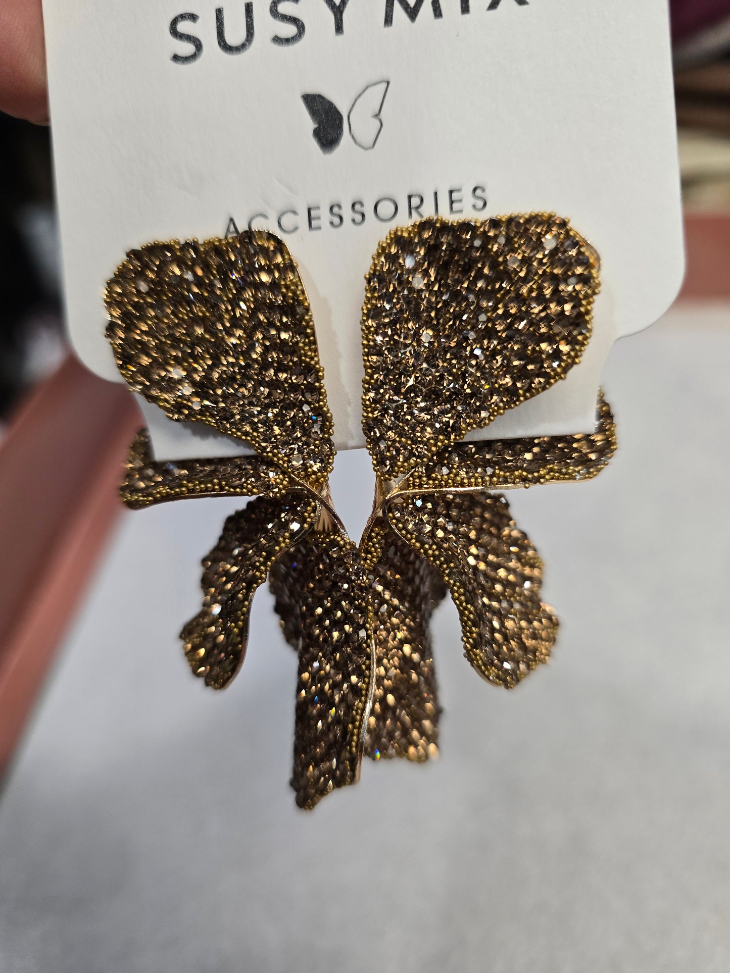 Orecchini Strass Farfalla