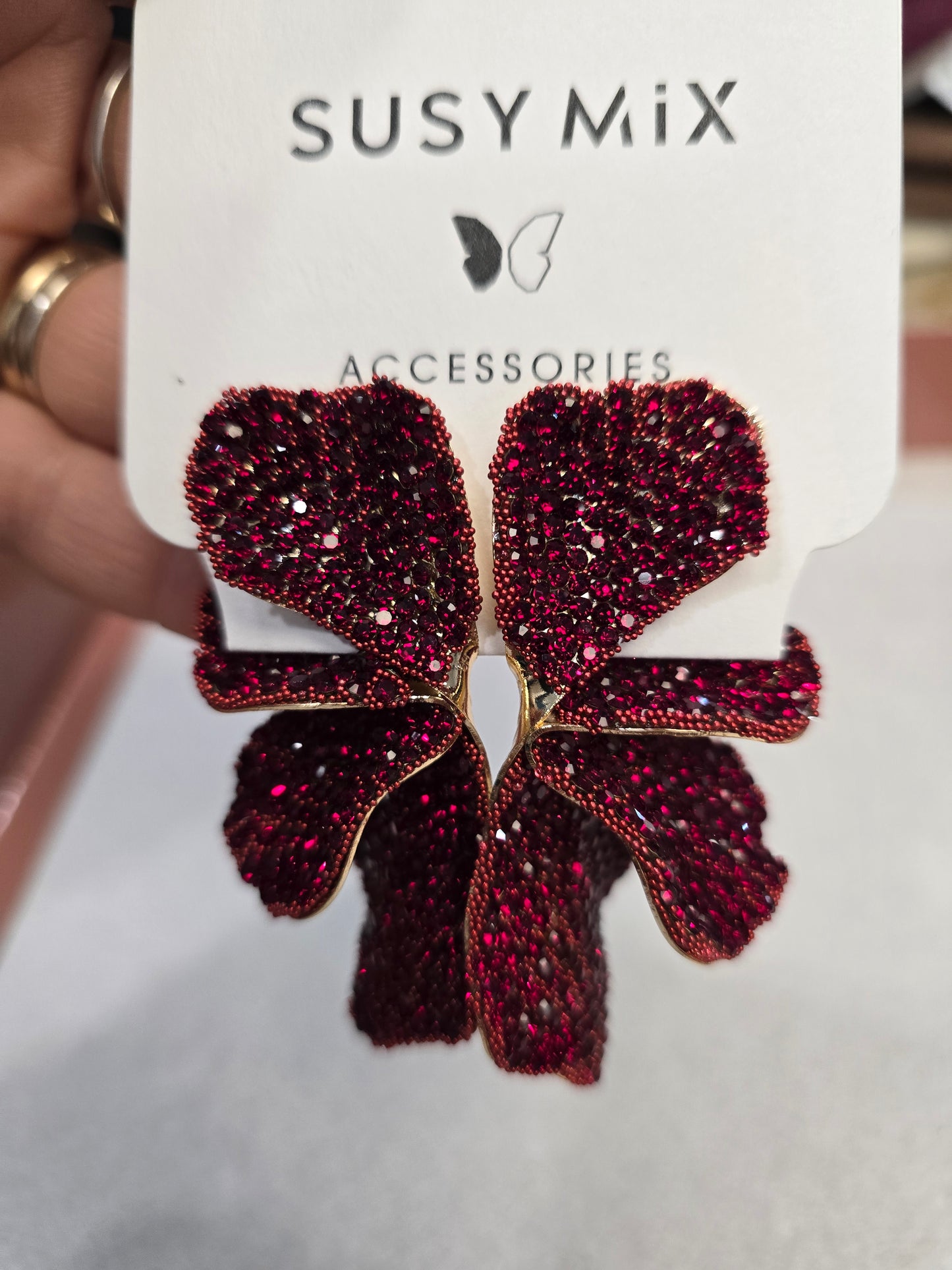 Orecchini Strass Farfalla