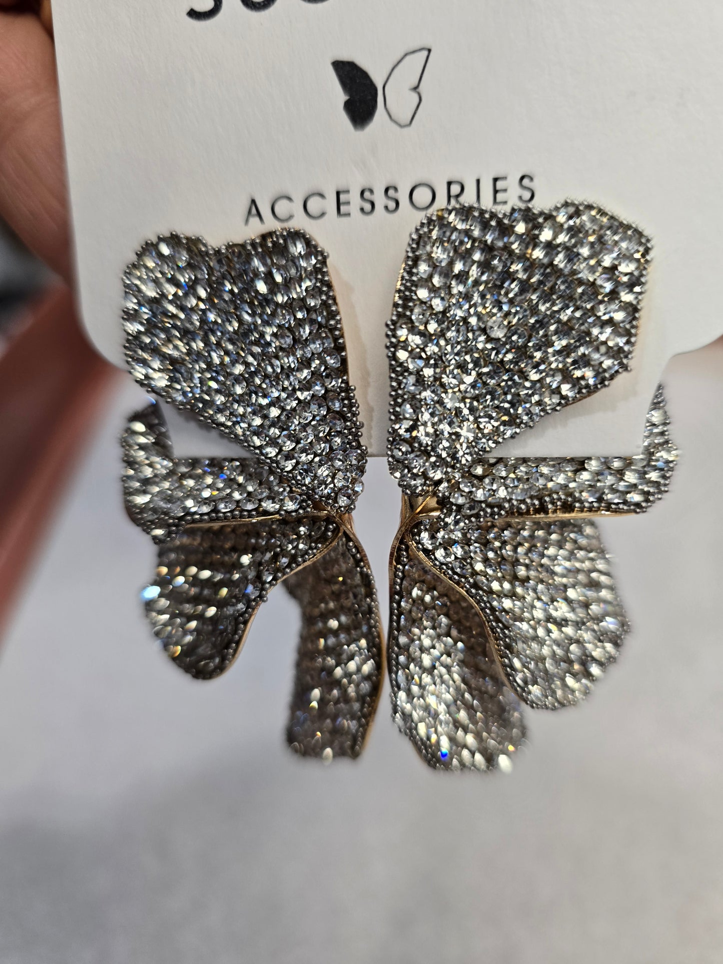 Orecchini Strass Farfalla