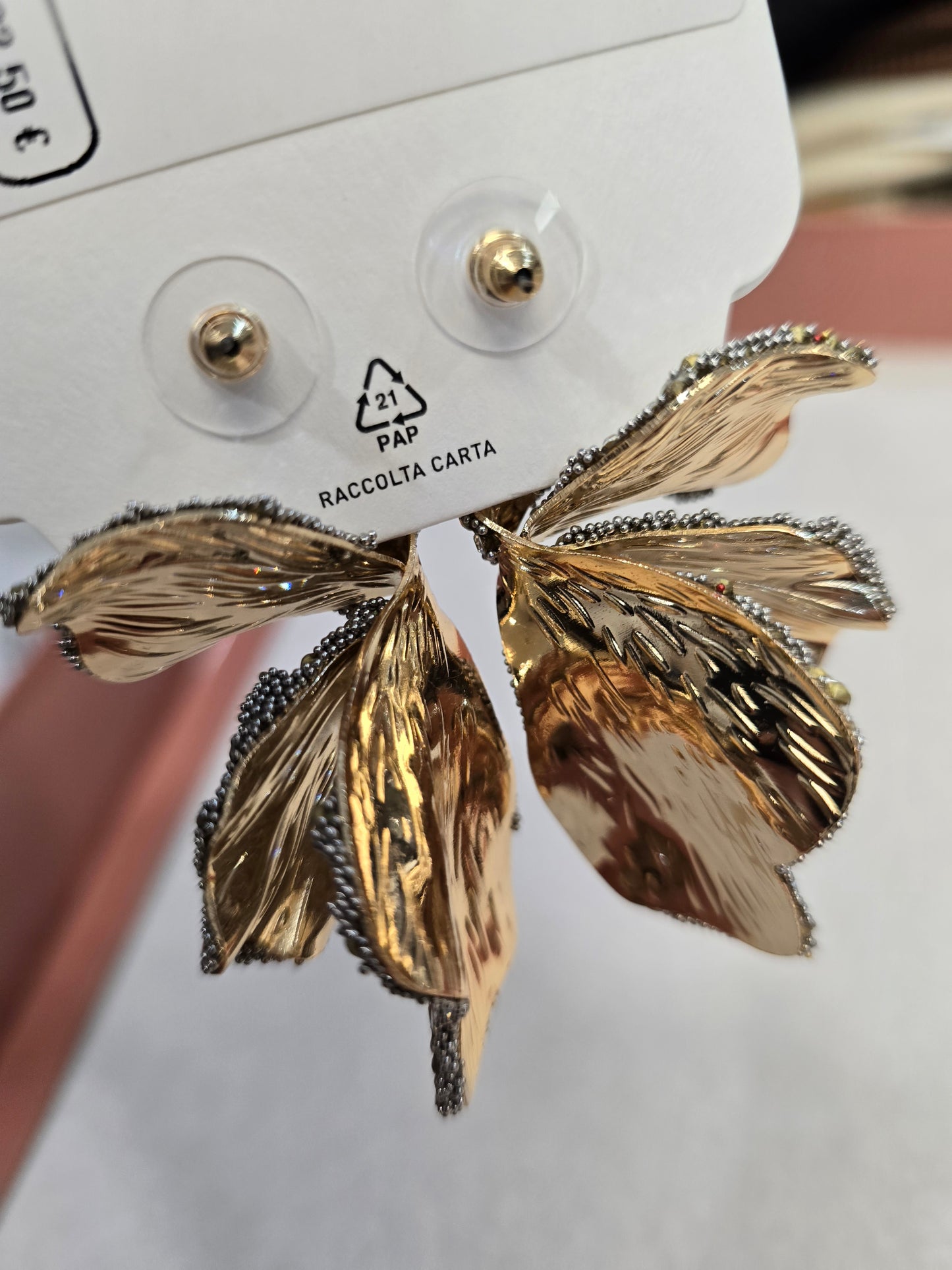 Orecchini Strass Farfalla