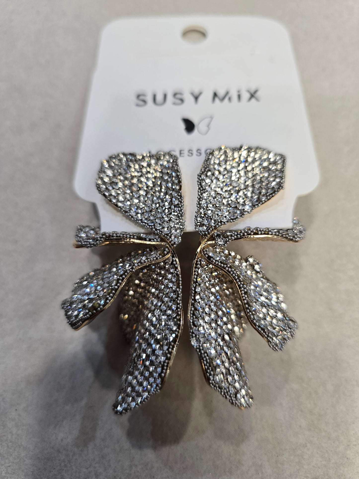 Orecchini Strass Farfalla