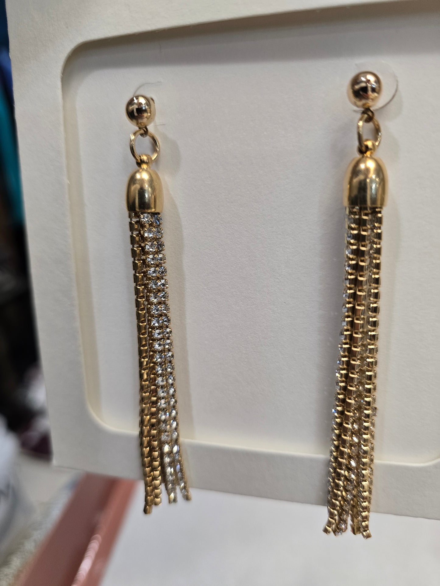 Orecchini Pendenti Strass