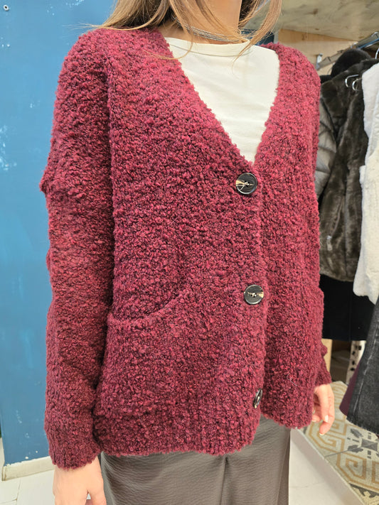 Cardigan  Donna Maglia Bouclè
