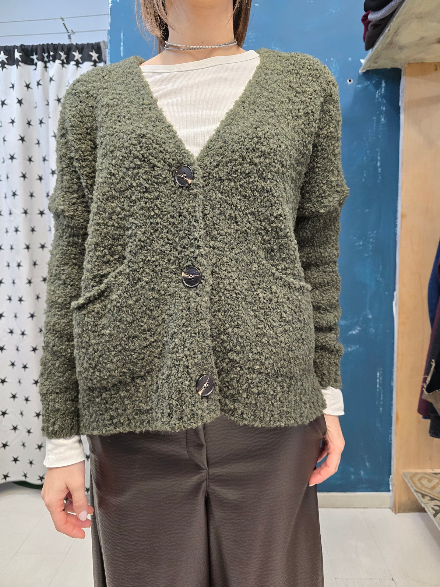 Cardigan  Donna Maglia Bouclè