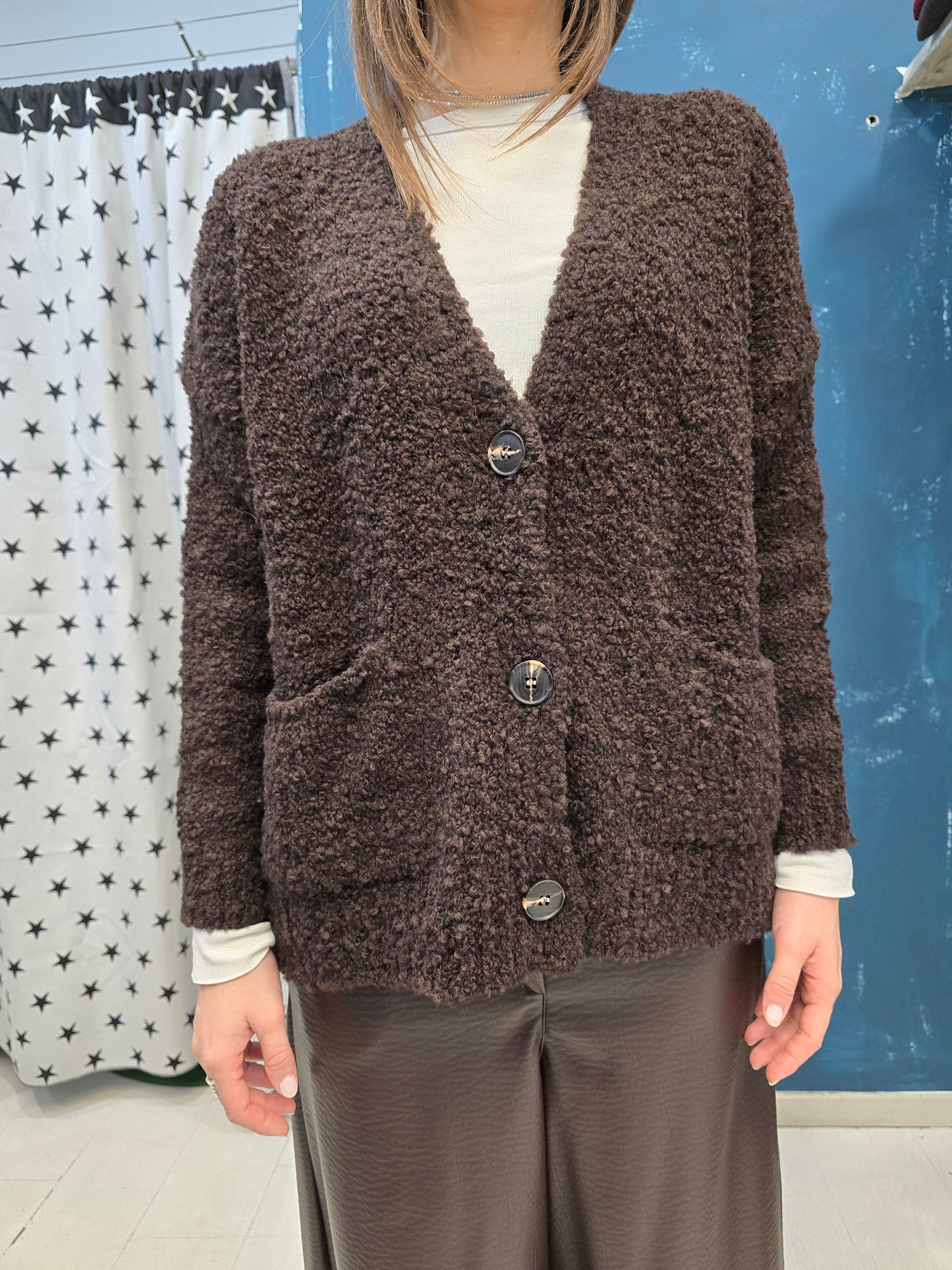 Cardigan  Donna Maglia Bouclè