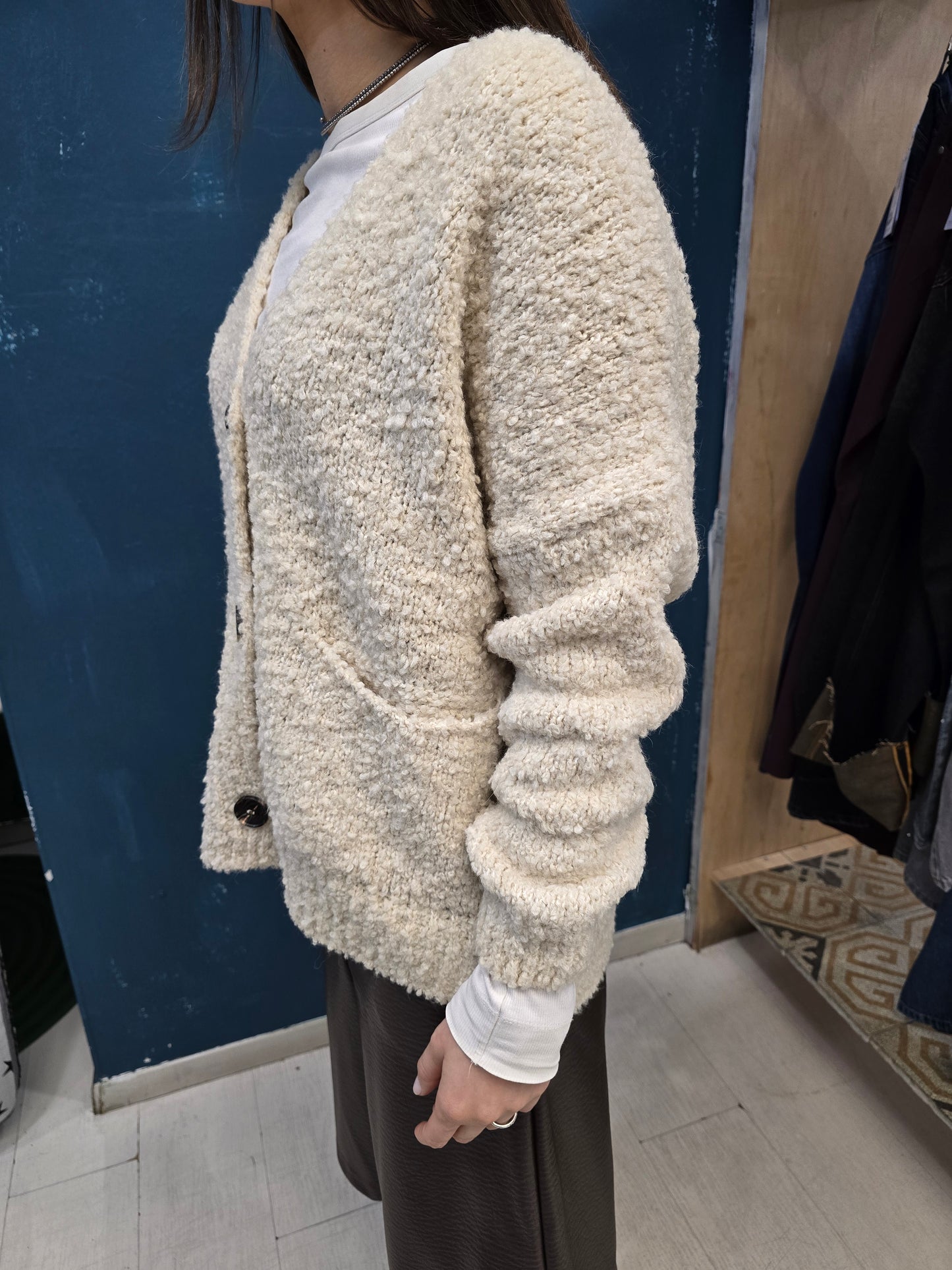 Cardigan  Donna Maglia Bouclè