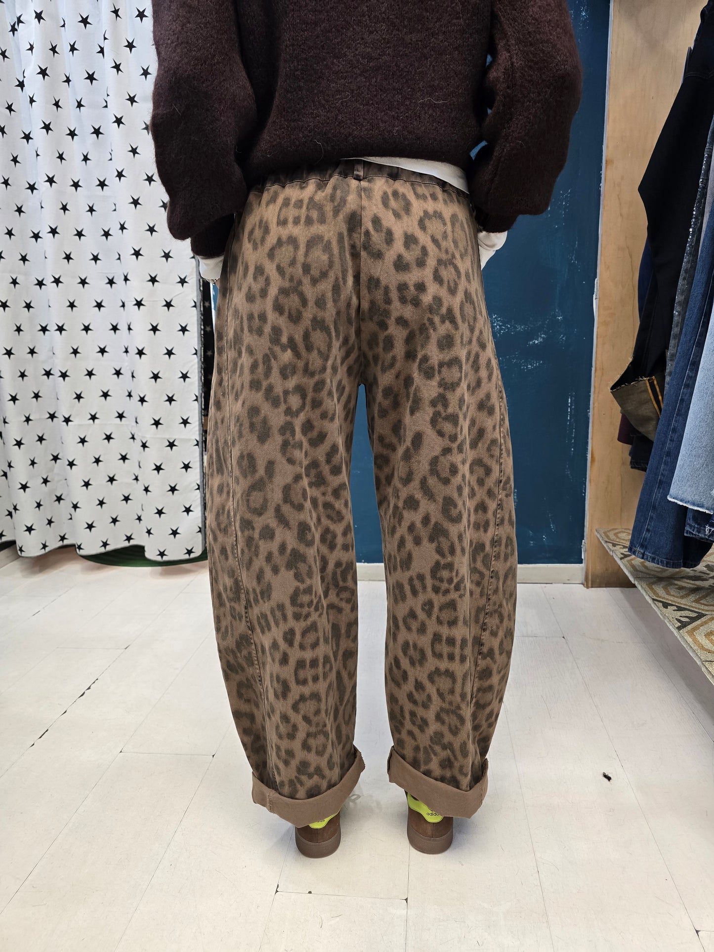 Pantalone Animalier Ovetto Elastico Cinturino