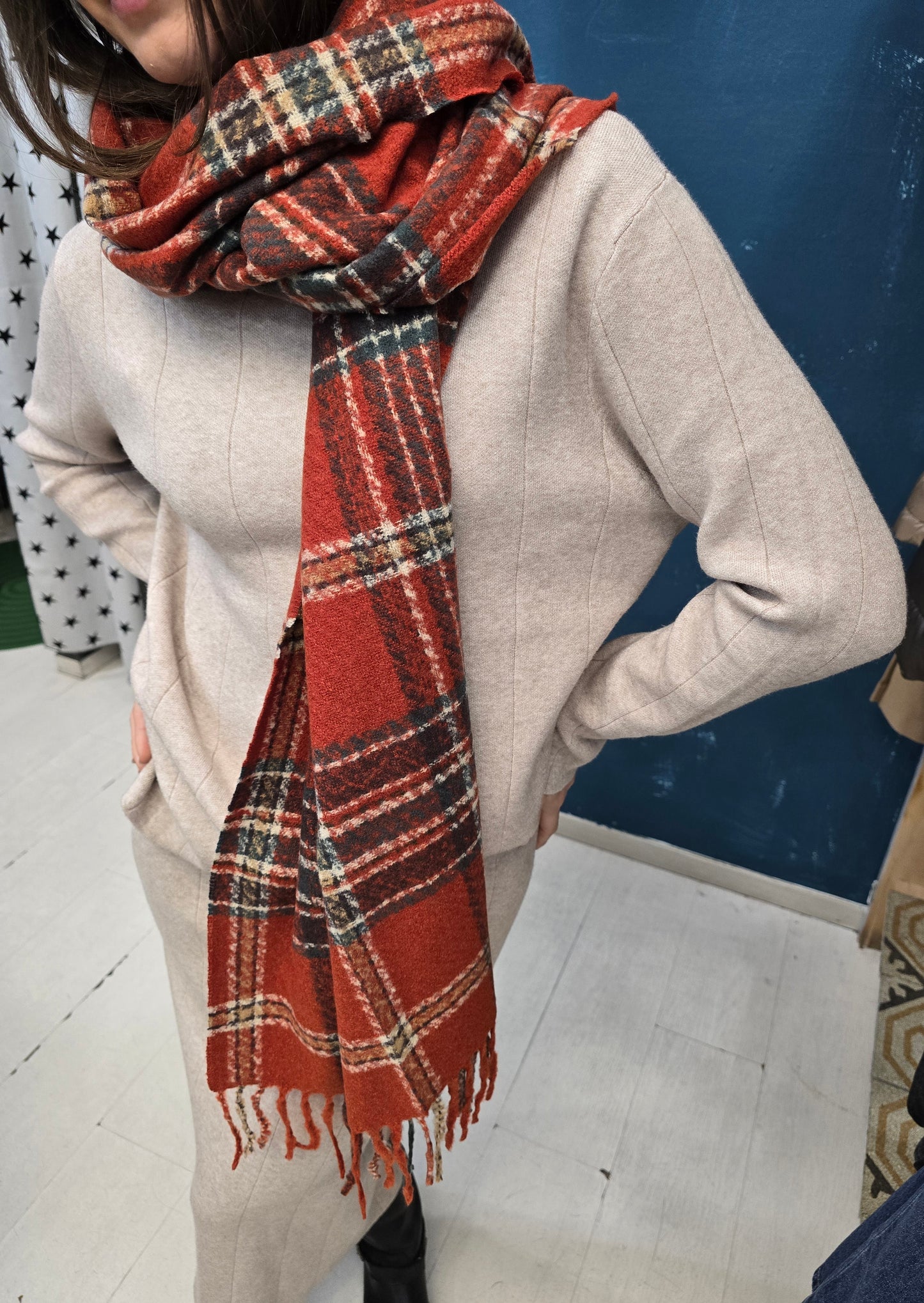 Sciarpa Scozzese Rosso