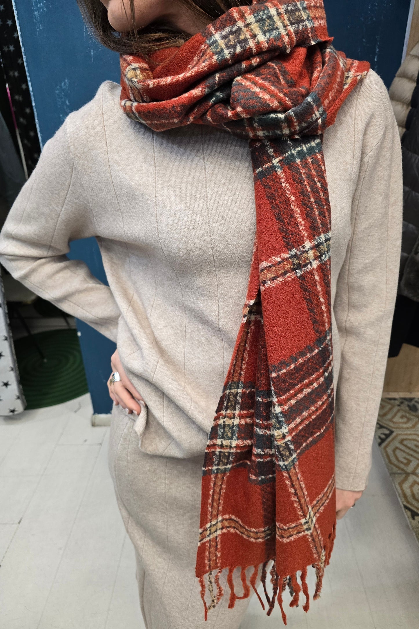 Sciarpa Scozzese Rosso