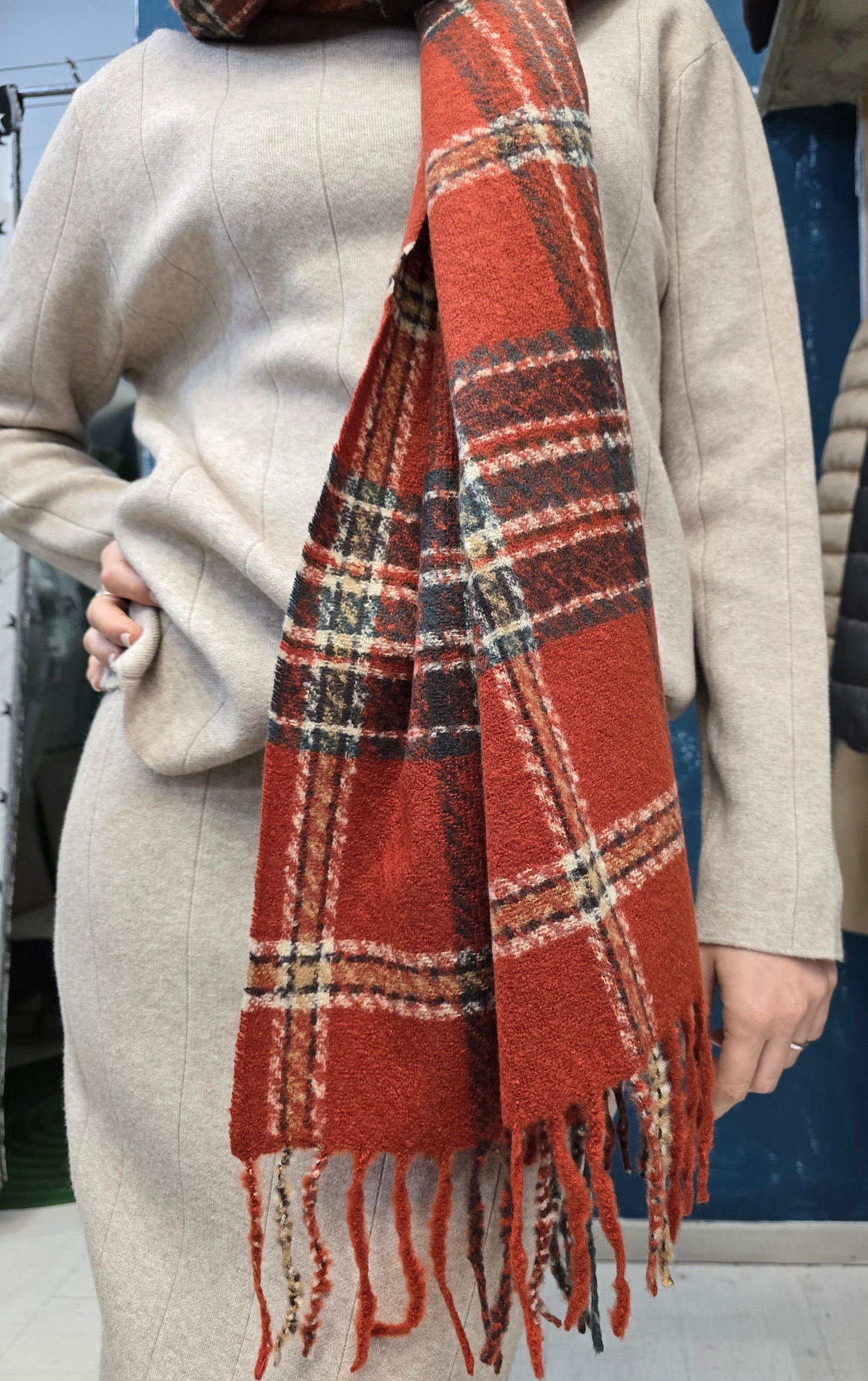 Sciarpa Scozzese Rosso