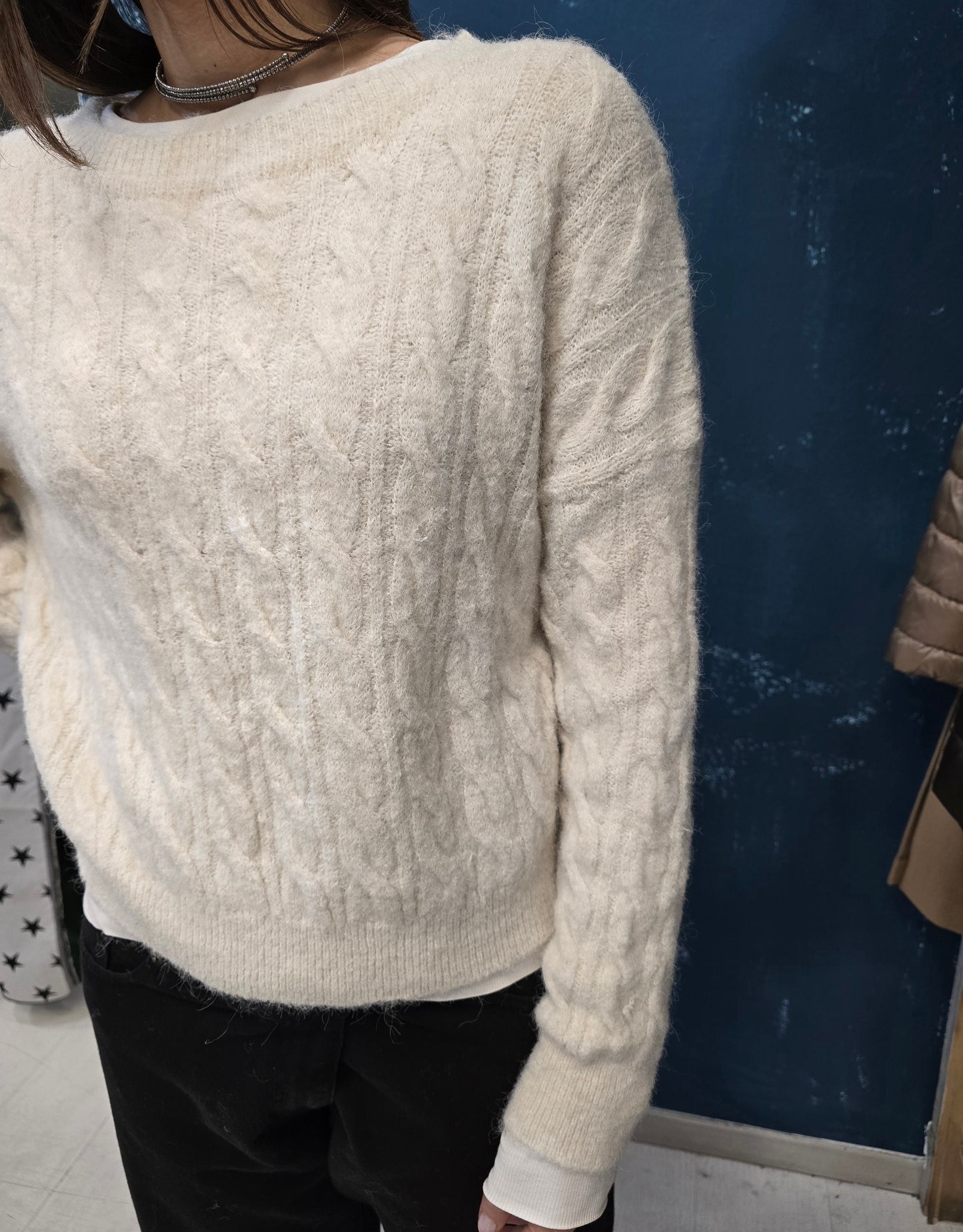 Maglia Donna  Paricollo Treccia