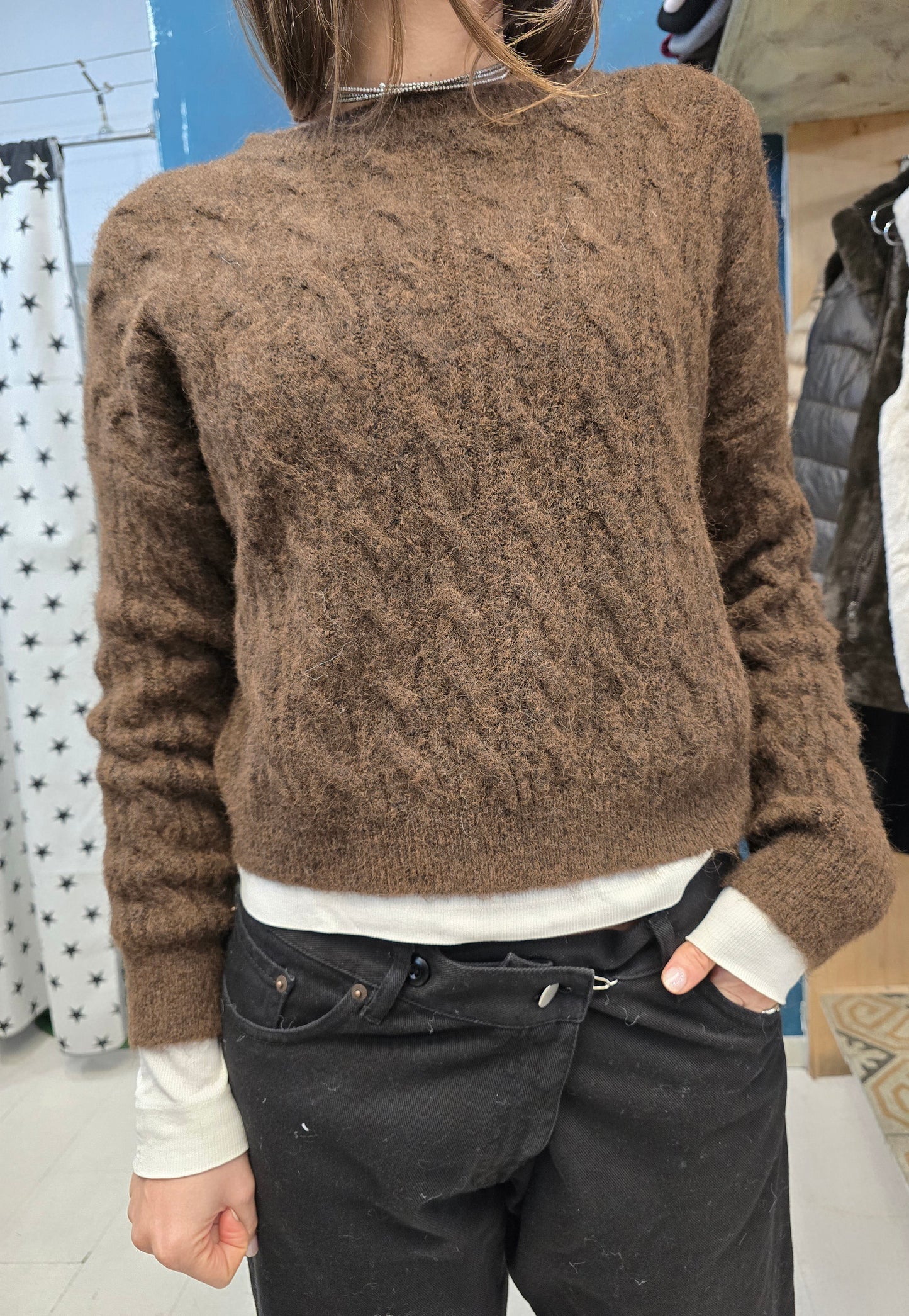 Maglia Donna  Paricollo Treccia