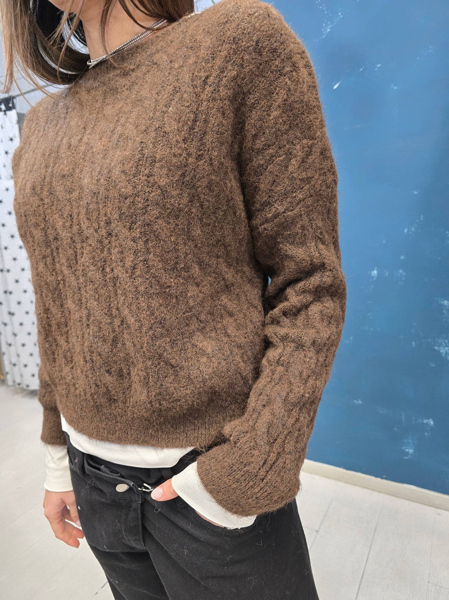 Maglia Donna  Paricollo Treccia