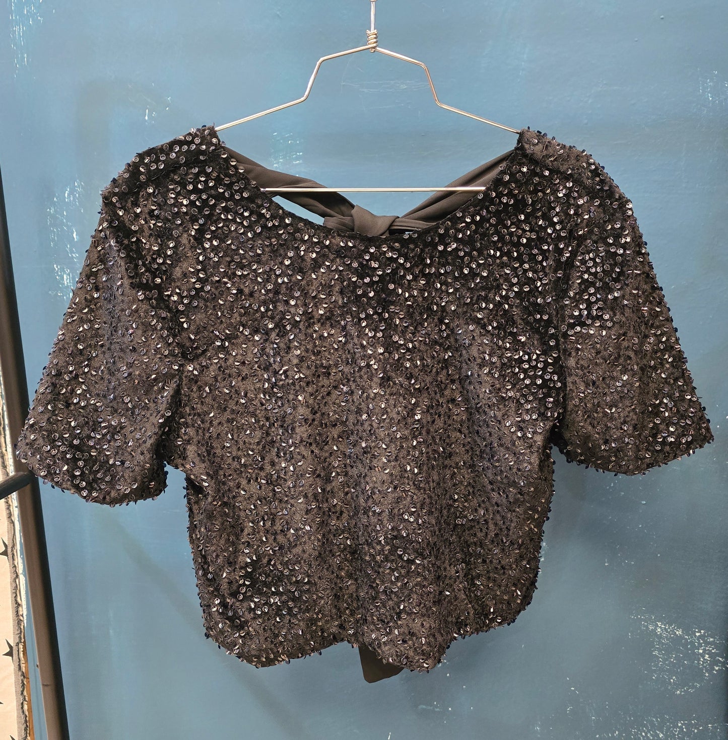 Maglia Donna Paillettes Allacciata