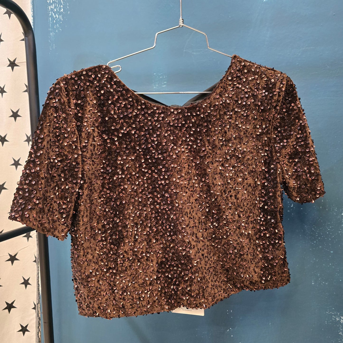 Maglia Donna Paillettes Allacciata