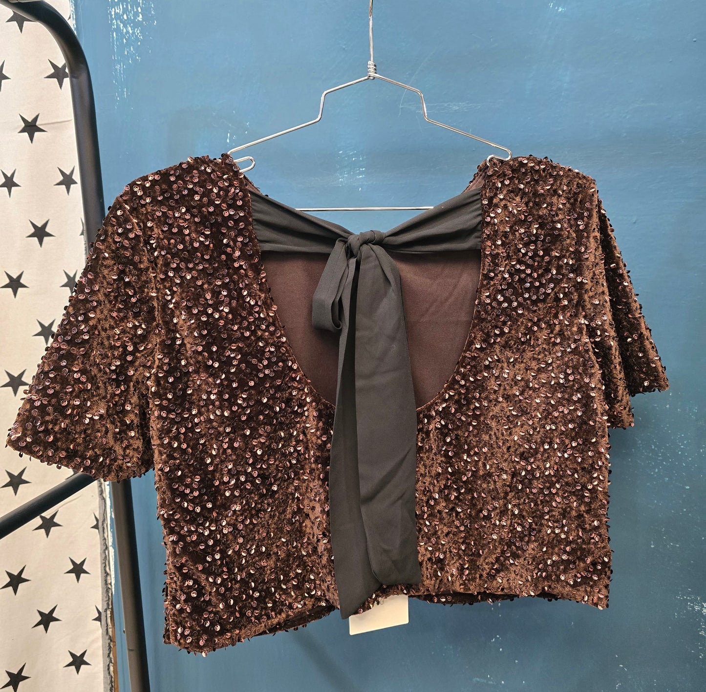 Maglia Donna Paillettes Allacciata