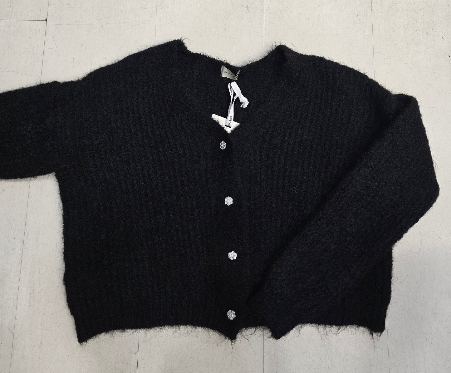 Giacca Donna Maglia Coste Mohair