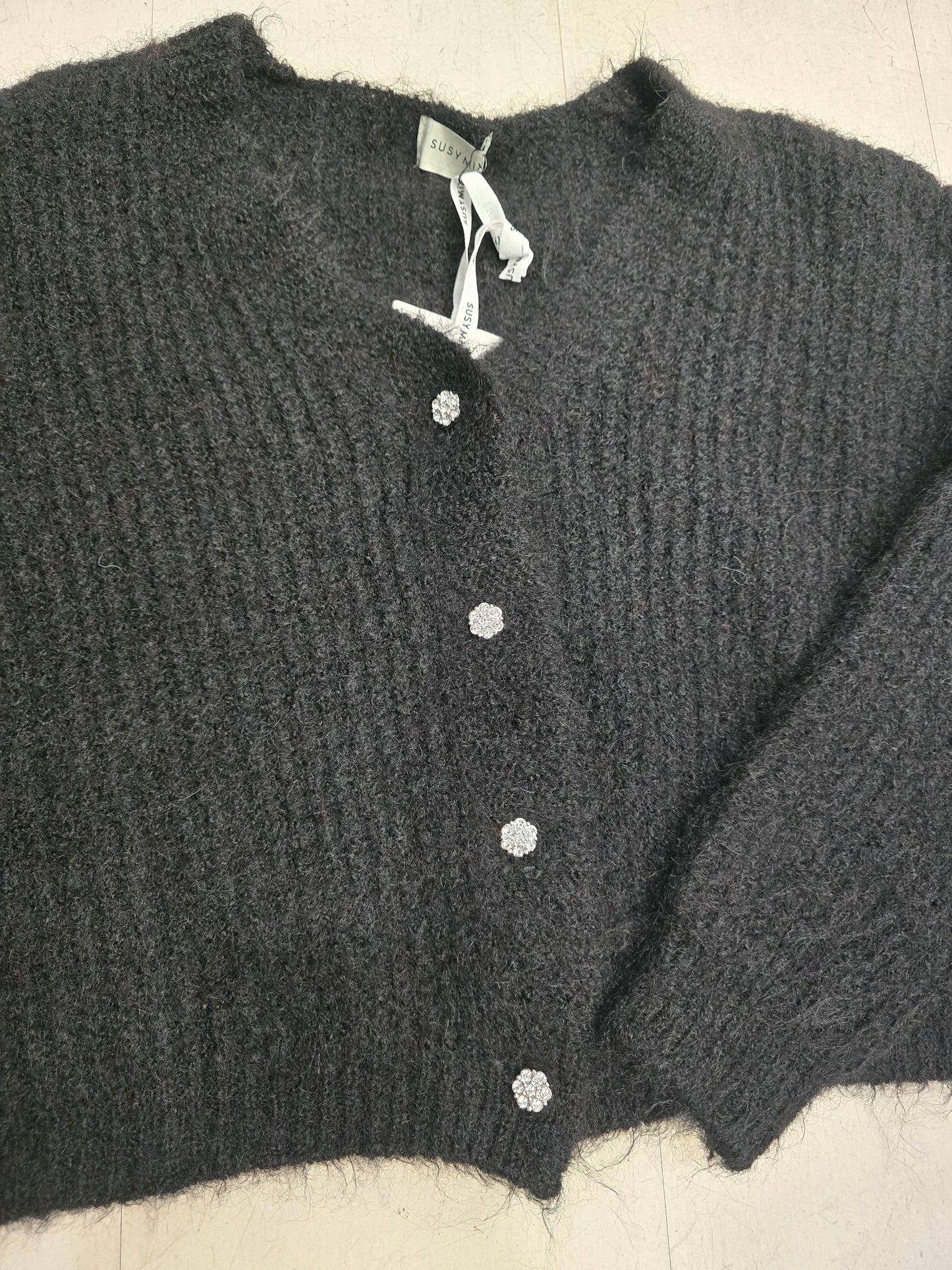 Giacca Donna Maglia Coste Mohair