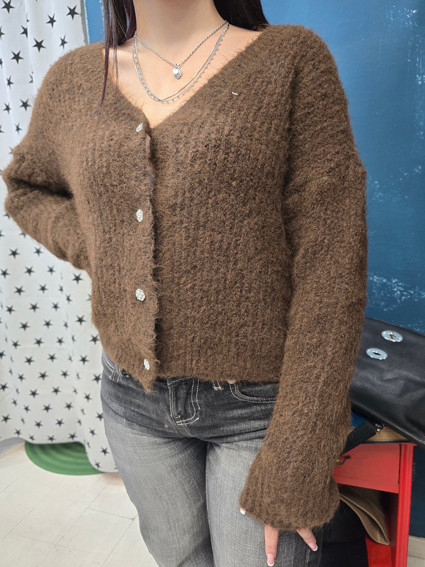 Giacca Donna Maglia Coste Mohair