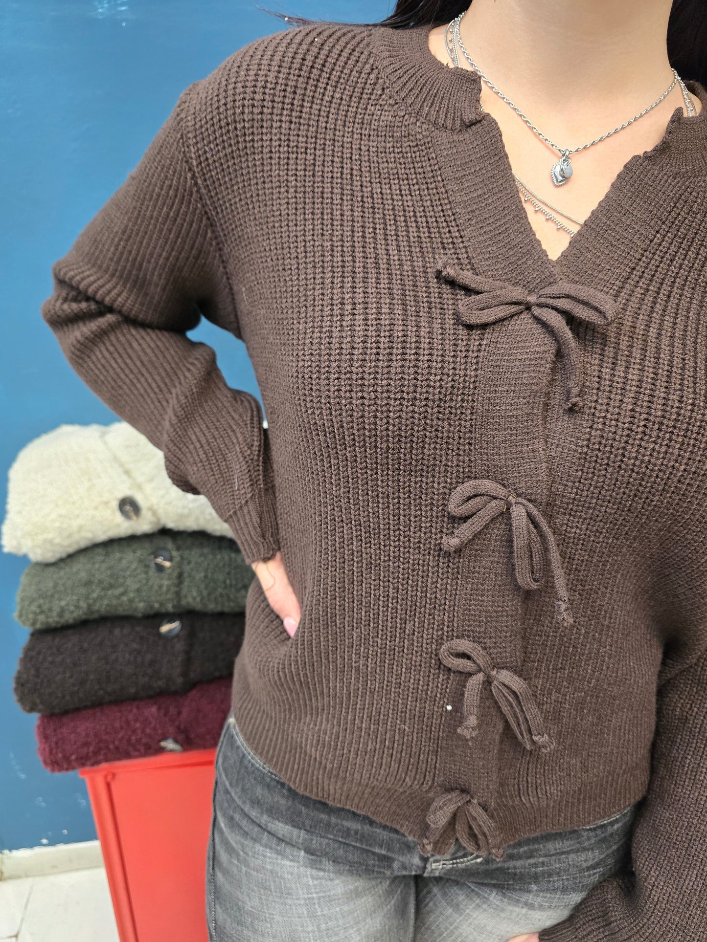 Giacca Maglia Coste Fiocchi