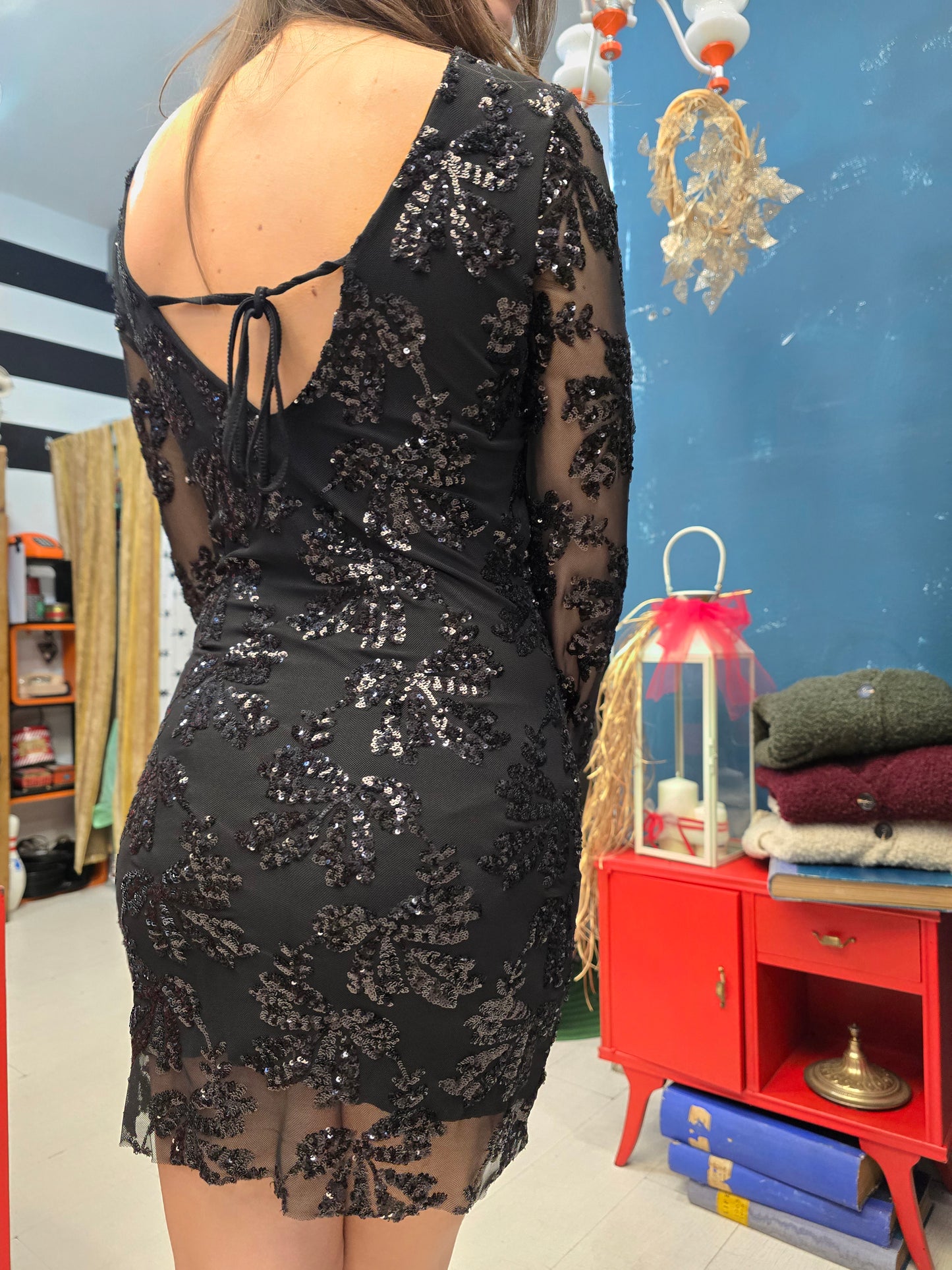 Abito Donna Paillettes Nero